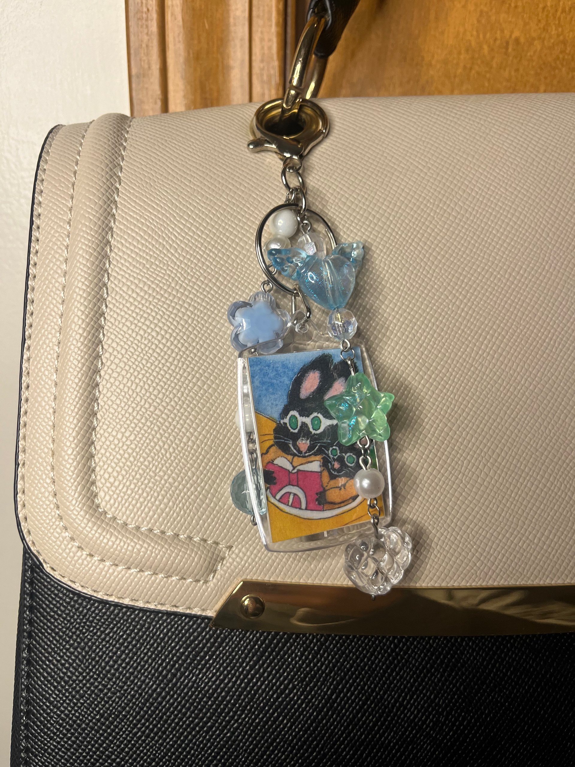 Flying Bunnies Deluxe Bag Charm product image (1)