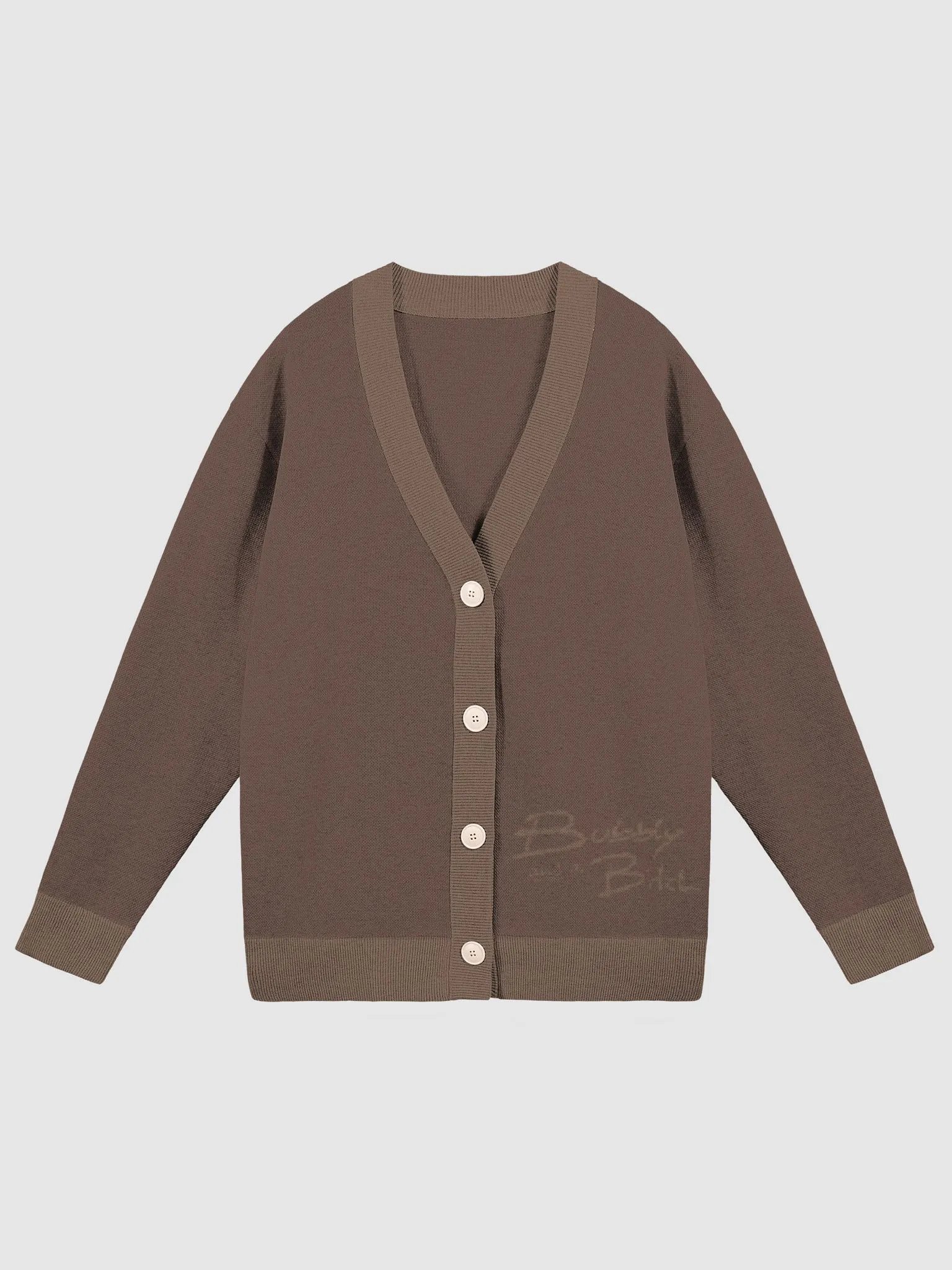 Bubbly and a B*tch (sm. duotone brown) knitwear cardigan product image (1)