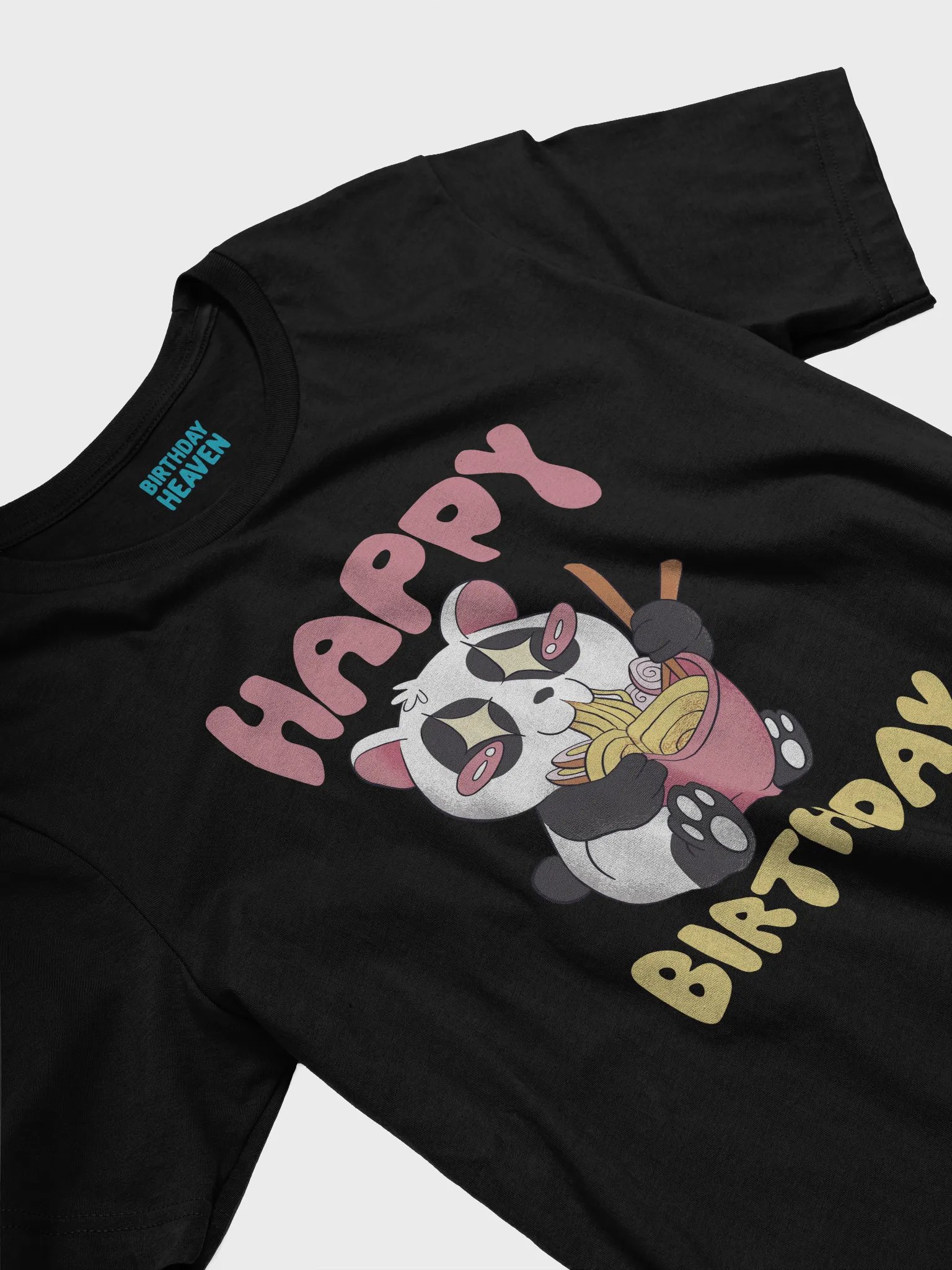 Happy Birthday (Panda Eating Noodles) T-Shirt product image (3)
