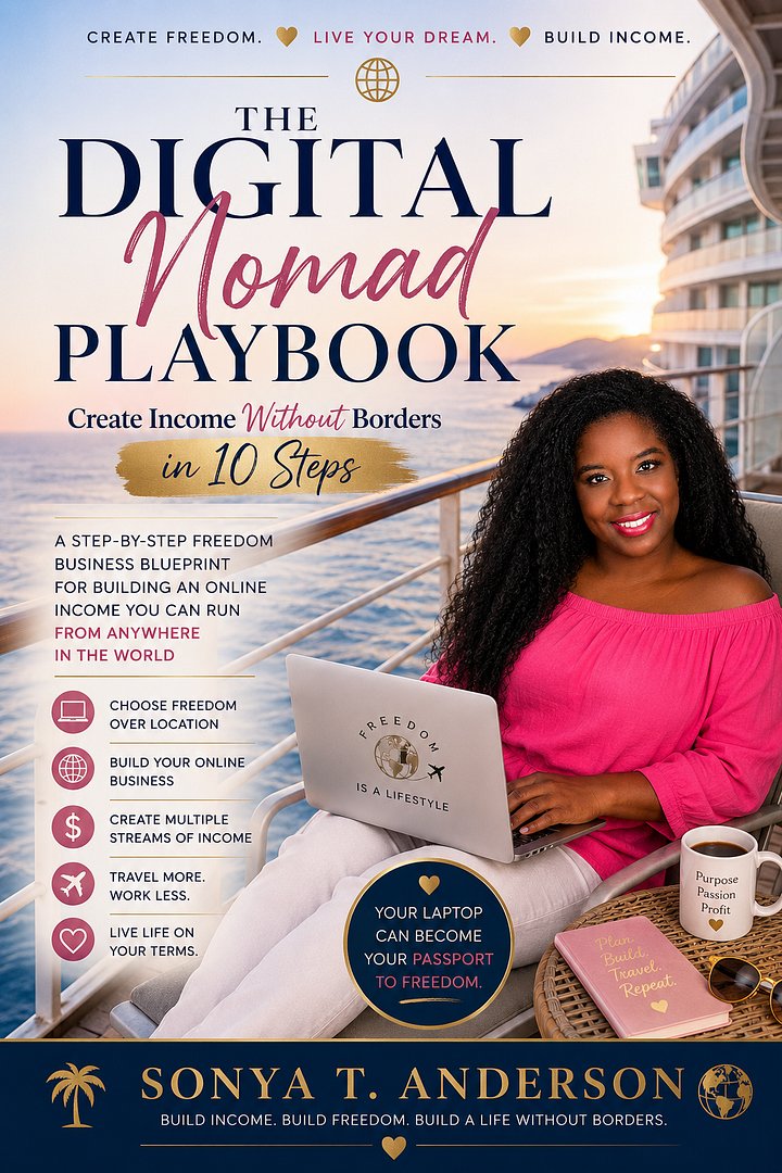 The Digital Nomad Playbook: Create Income Without Borders in 10 Easy Steps by Sonya T. Anderson product image (1)