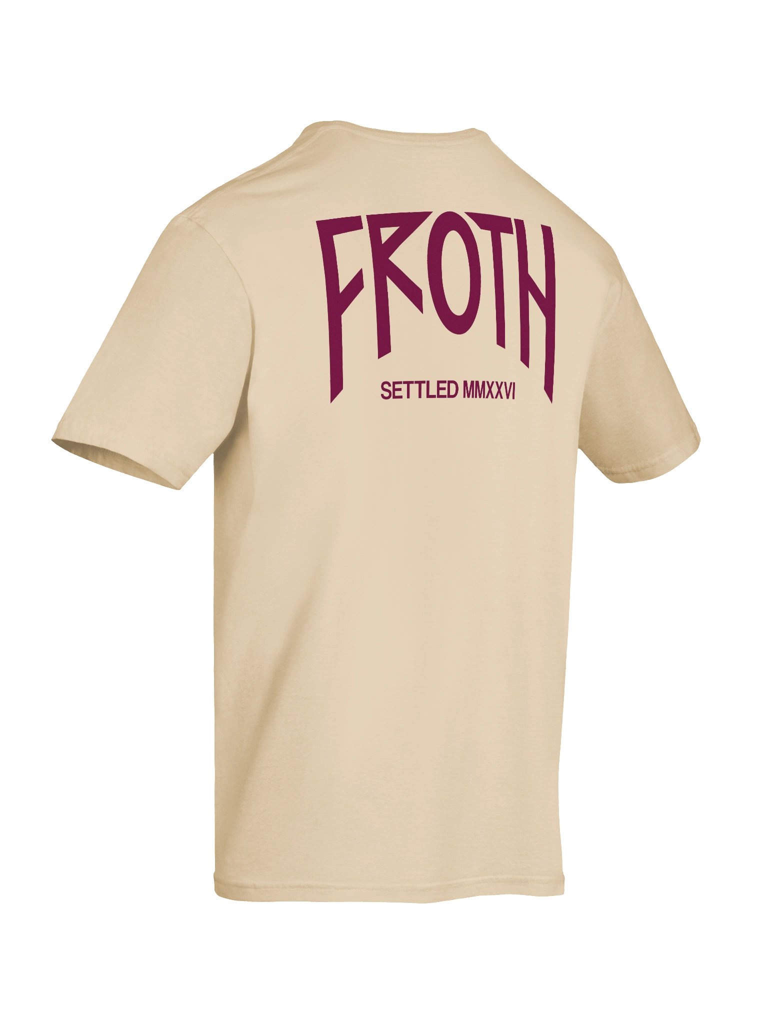 FROTH Logo Tee - Natural / Merlot product image (8)
