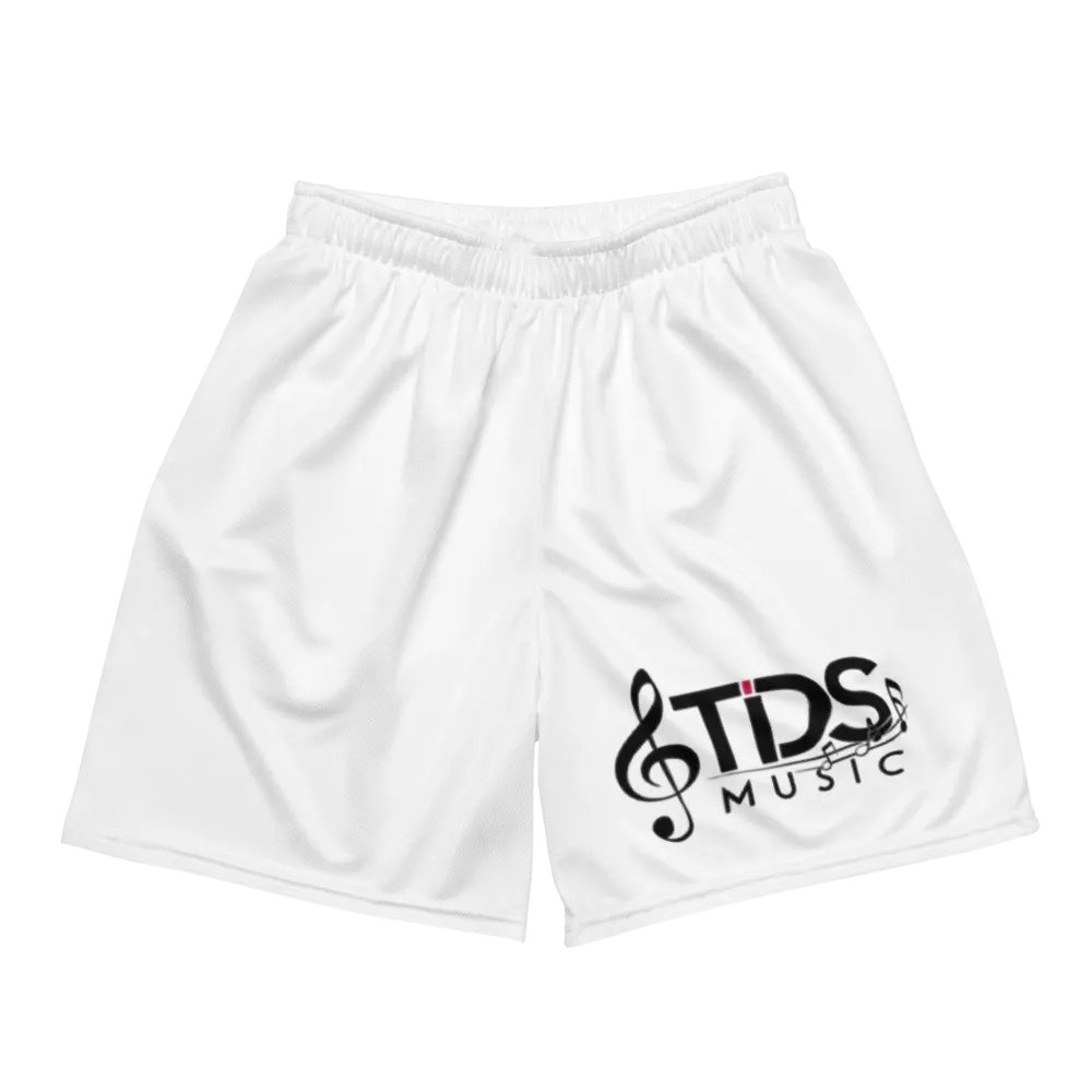 TDS Music Eco-Friendly All-Over Print Recycled Mesh Shorts - White, 2XS-6XL product image (4)