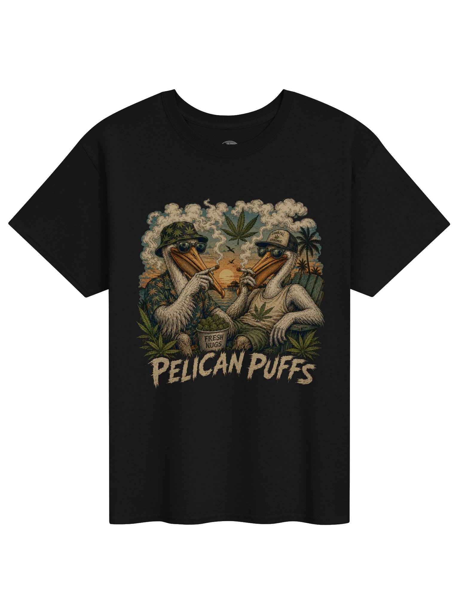 Pelican Puffs — Coastal Vintage Graphic Tee product image (1)