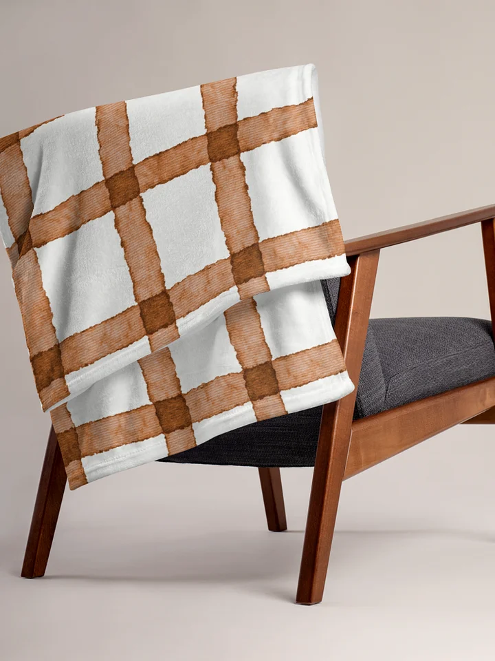 COZY GINGHAM CINNAMON BLANKET IN TWO SIZES product image (1)