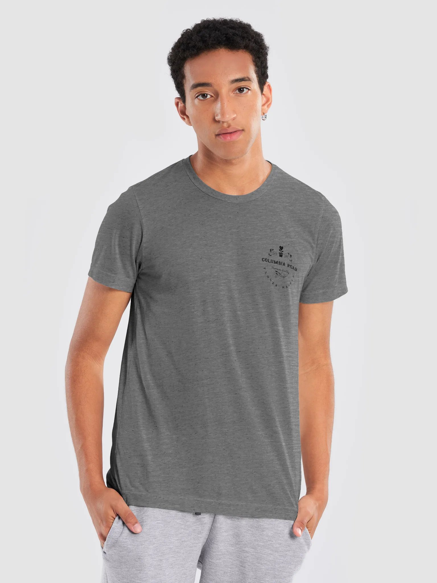 Columbia Road Market Triblend Short Sleeve T-Shirt (Grey) product image (7)