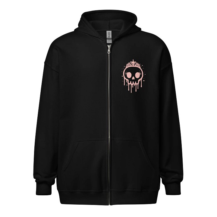 Princess of Chaos Skull Zip Hoodie - Pink product image (1)