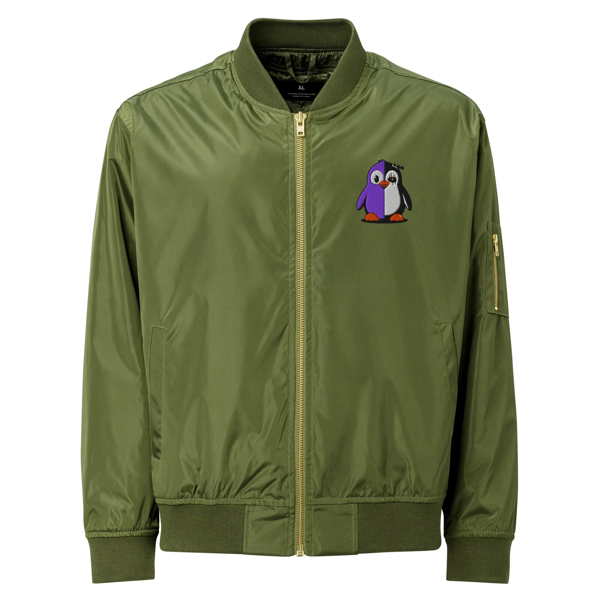 Split Style Penguin Bomber Jacket product image (2)