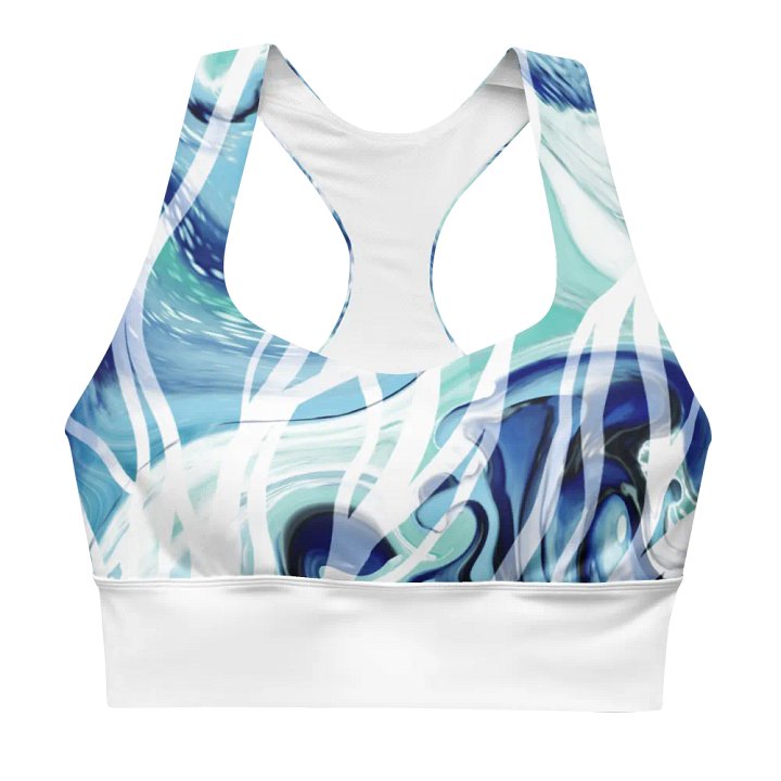 Ocean Lights Recycled Longline Sports Bra product image (1)