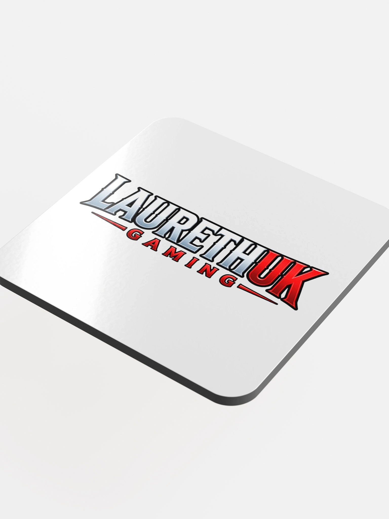 LaurethUK Gaming Logo Coaster (White) product image (4)