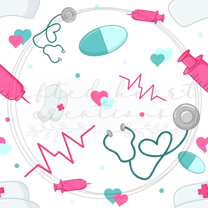 Nursing Themed Seamless Pattern product image (1)