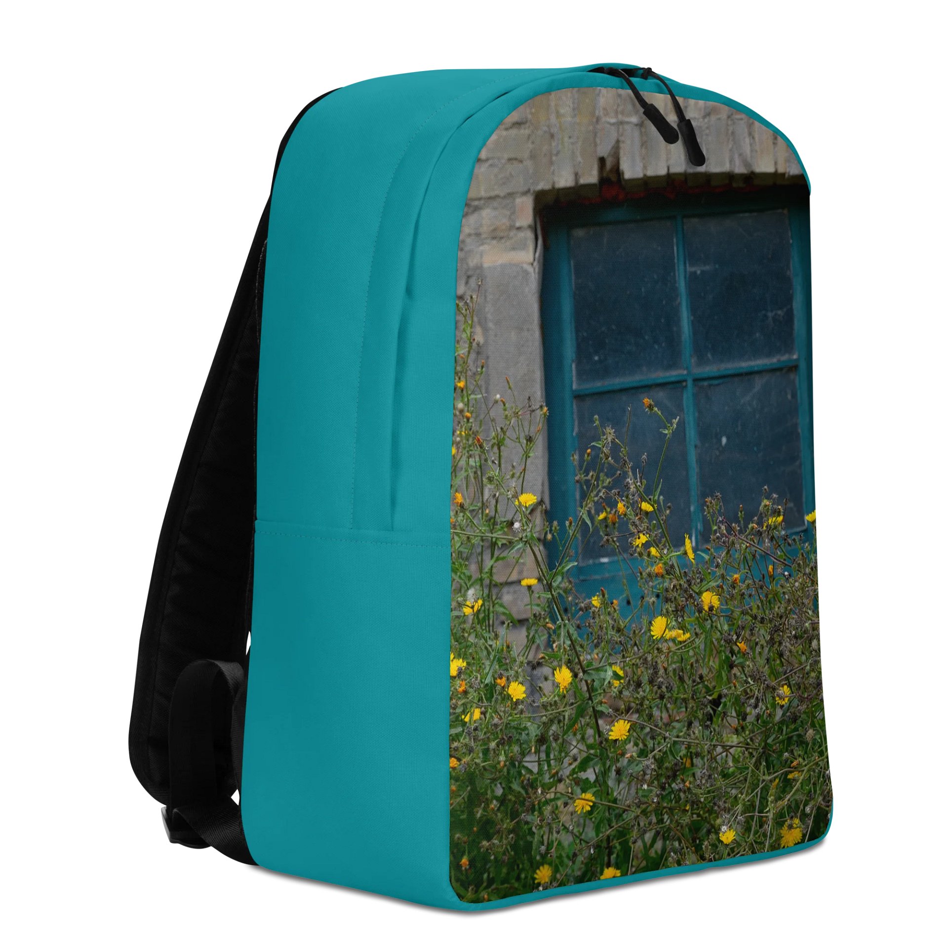 Design-backpack - Wildflowers in front of a vintage window (Dark Design) product image (5)