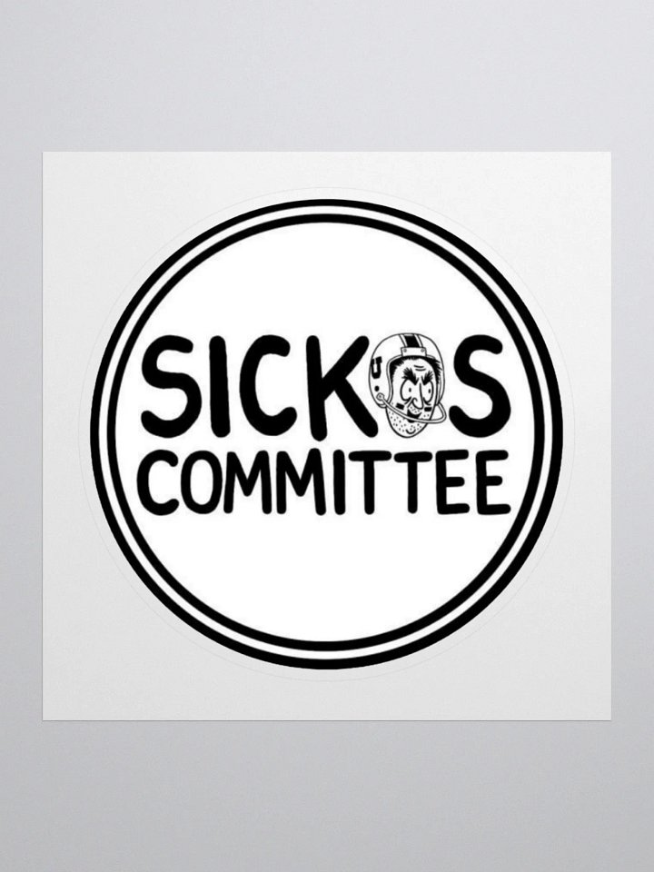 Sickos Committee Circle Logo Sticker with Helmet product image (1)