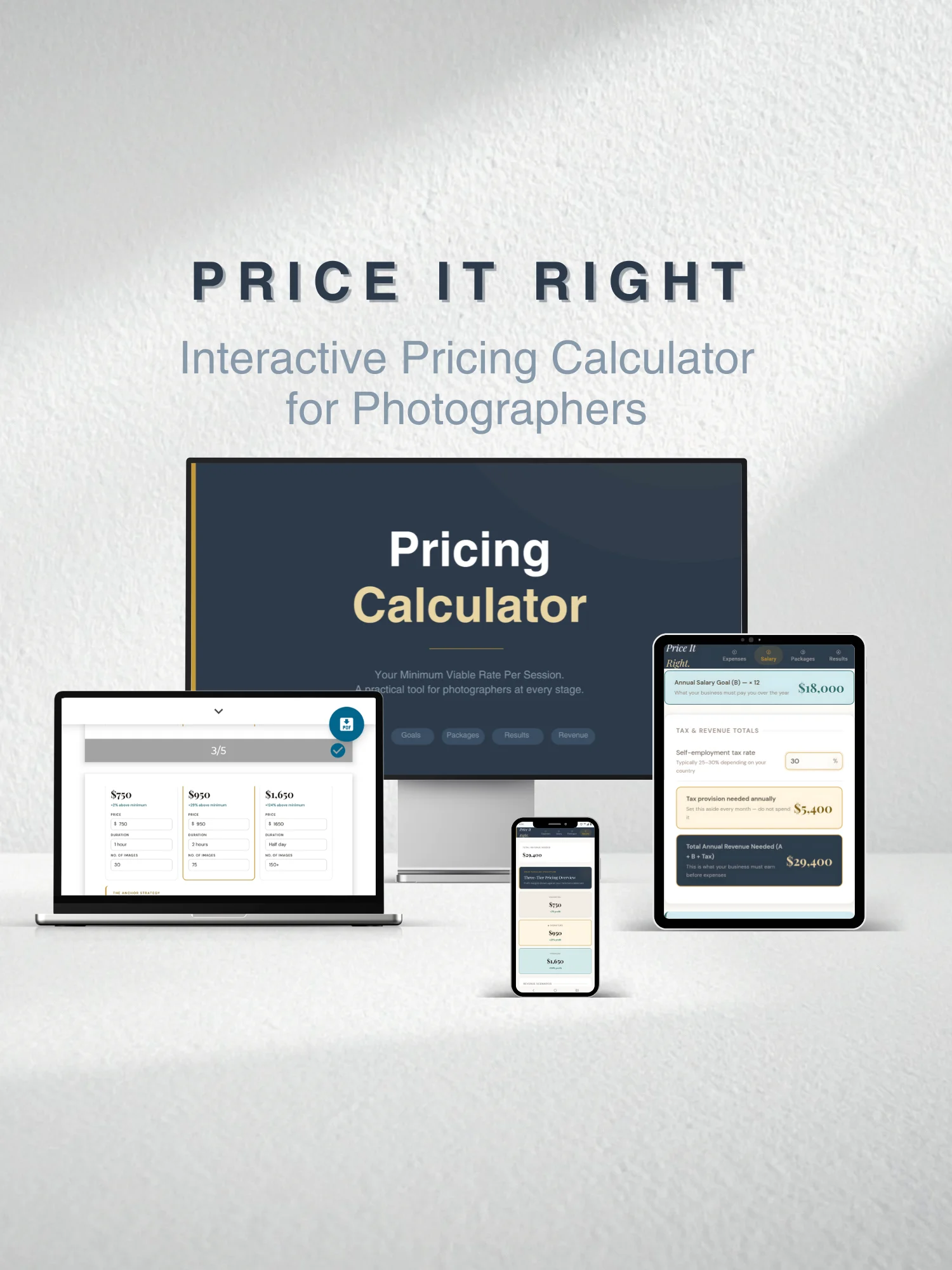Pricing Calculator for Photographers - Limited Launch Sale - 50% Off product image (2)