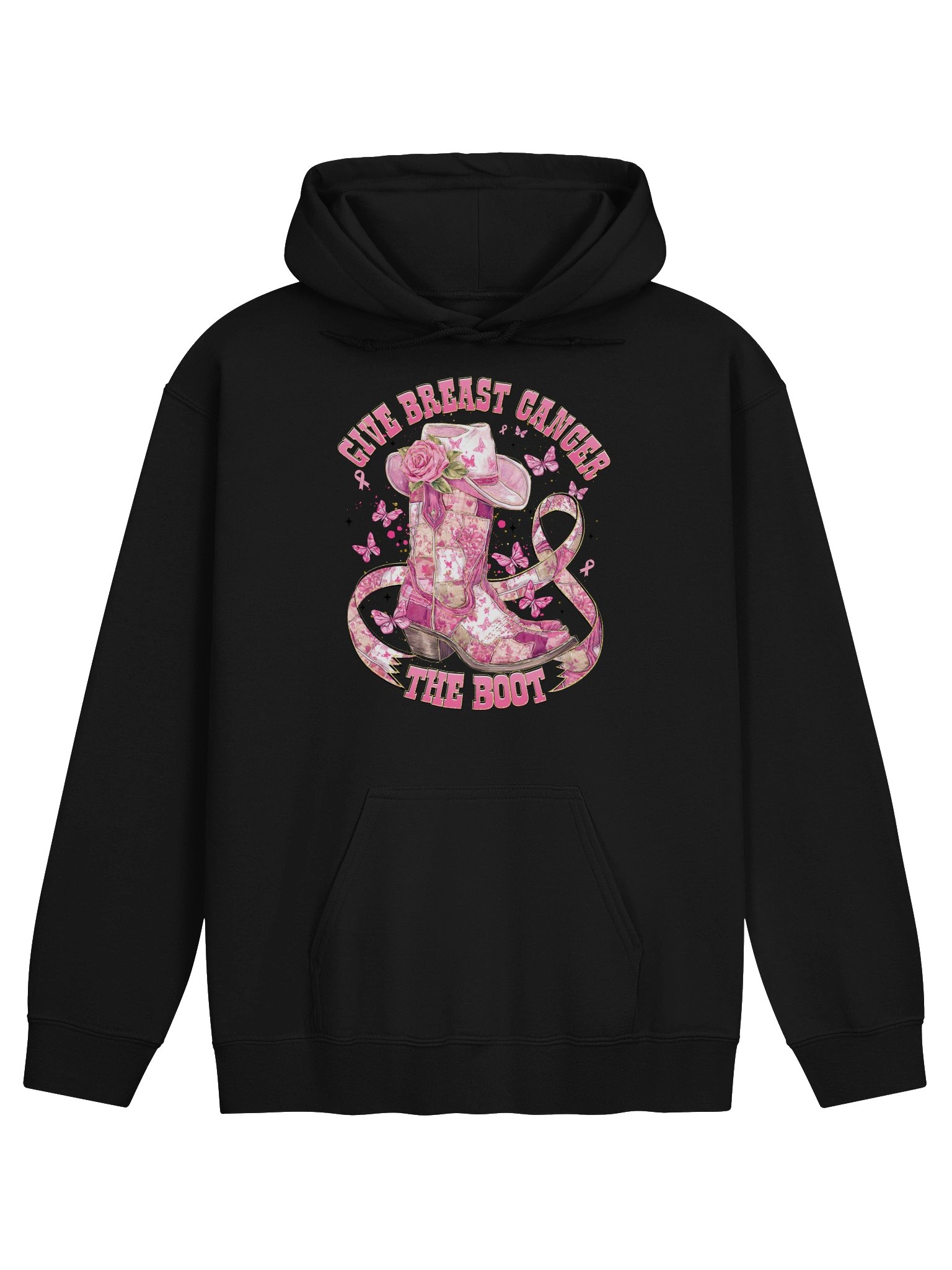 Giving Breast Cancer The Boot Hoodie product image (5)