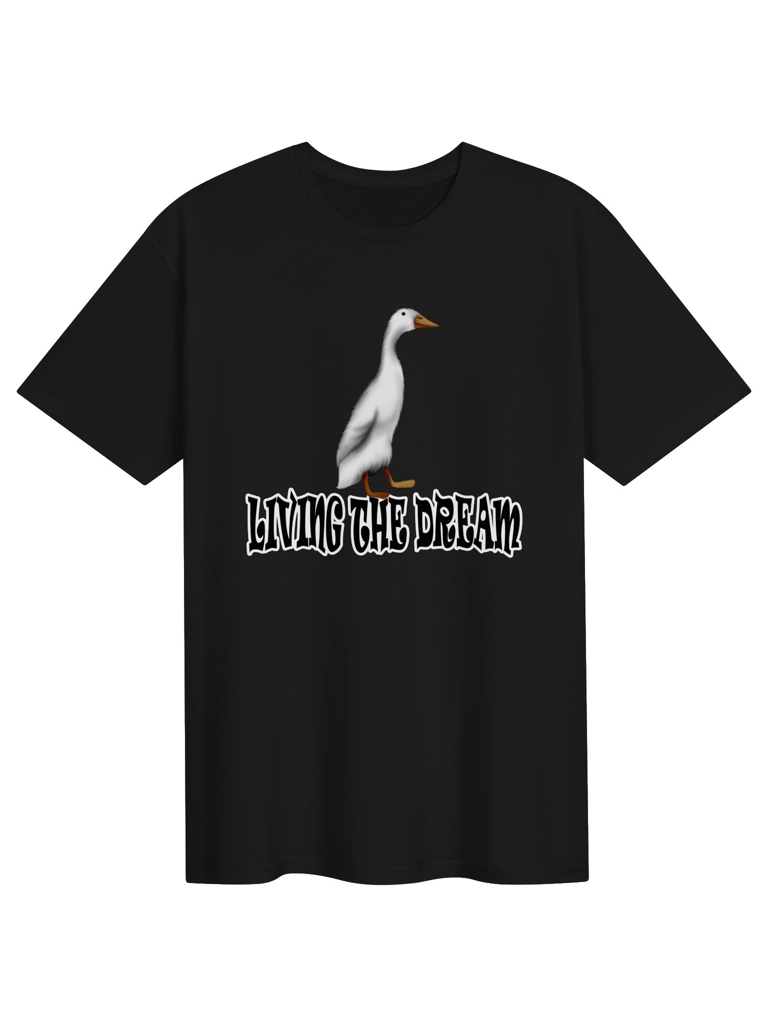 Duck "LIVING THE DREAM" T-Shirt. Unisex Gildan Softstyle T-Shirt product image (1)