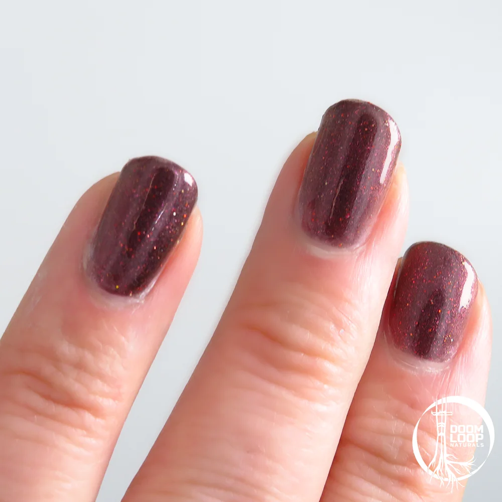 REDSHIFT - Deep Maroon Glitter Nail Polish product image (5)