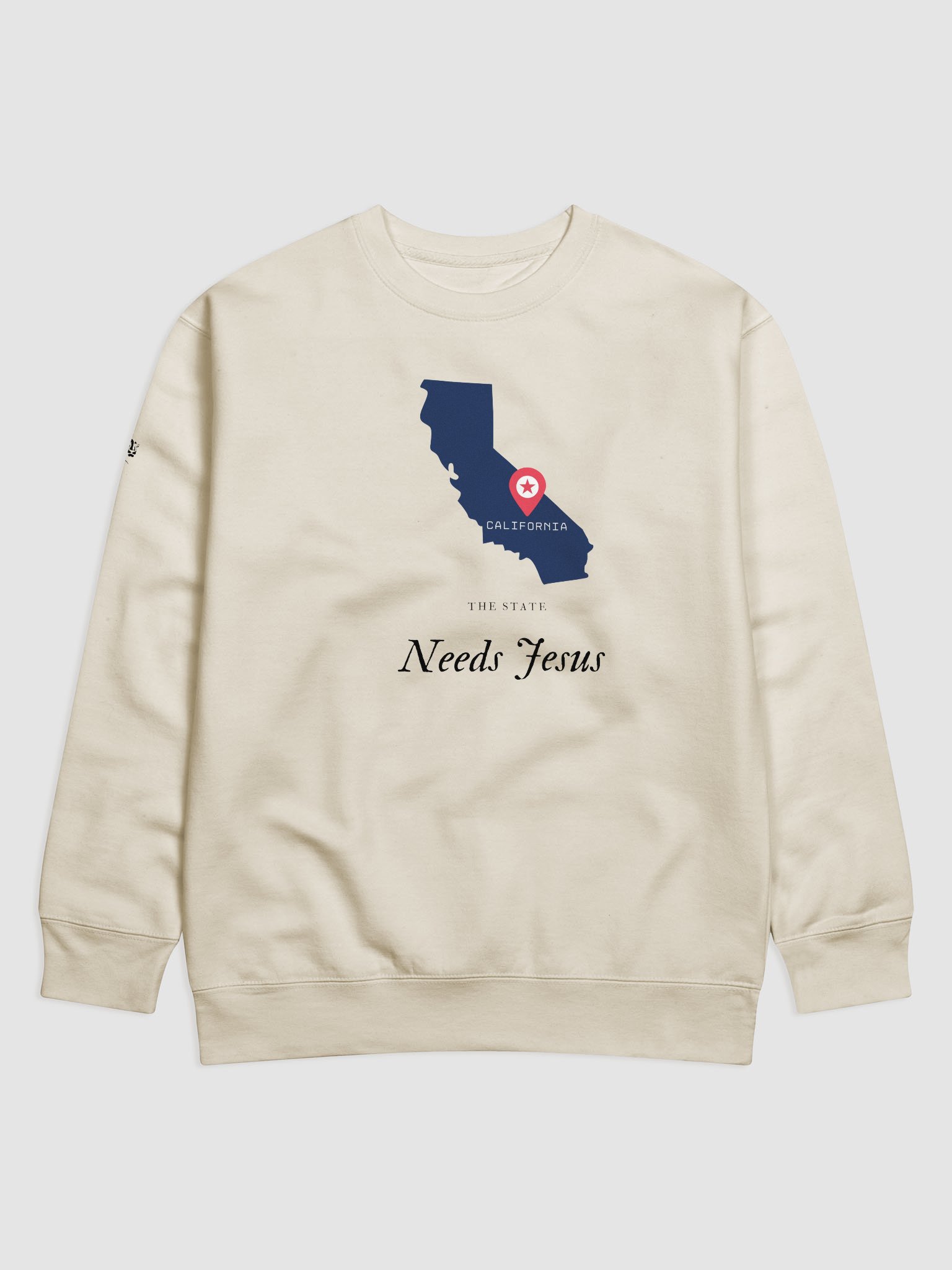 California needs Jesus Long-Sleeve crew neck Unisex product image (2)