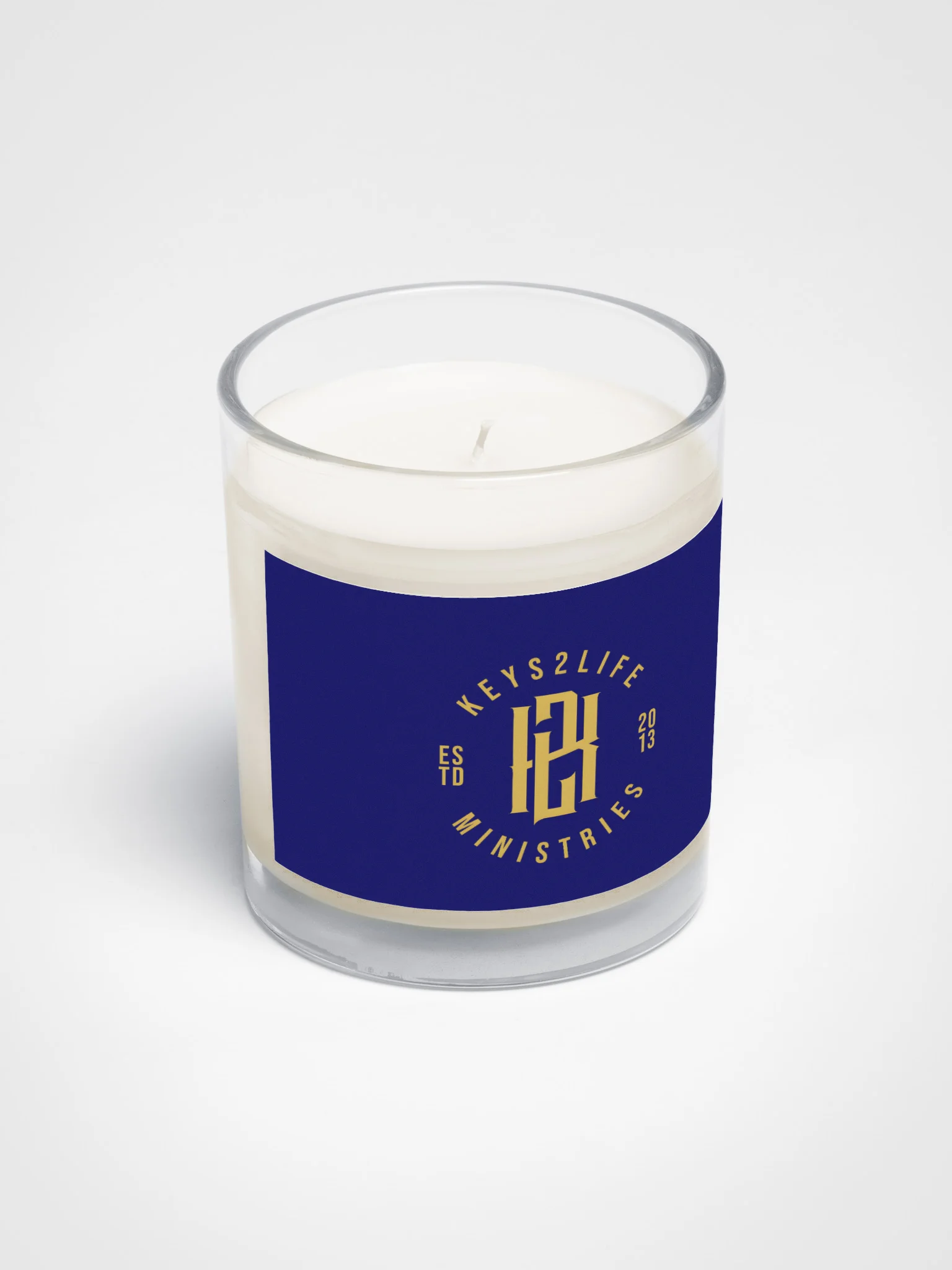 Keys2Life Ministries Gold Monogram Candle product image (2)