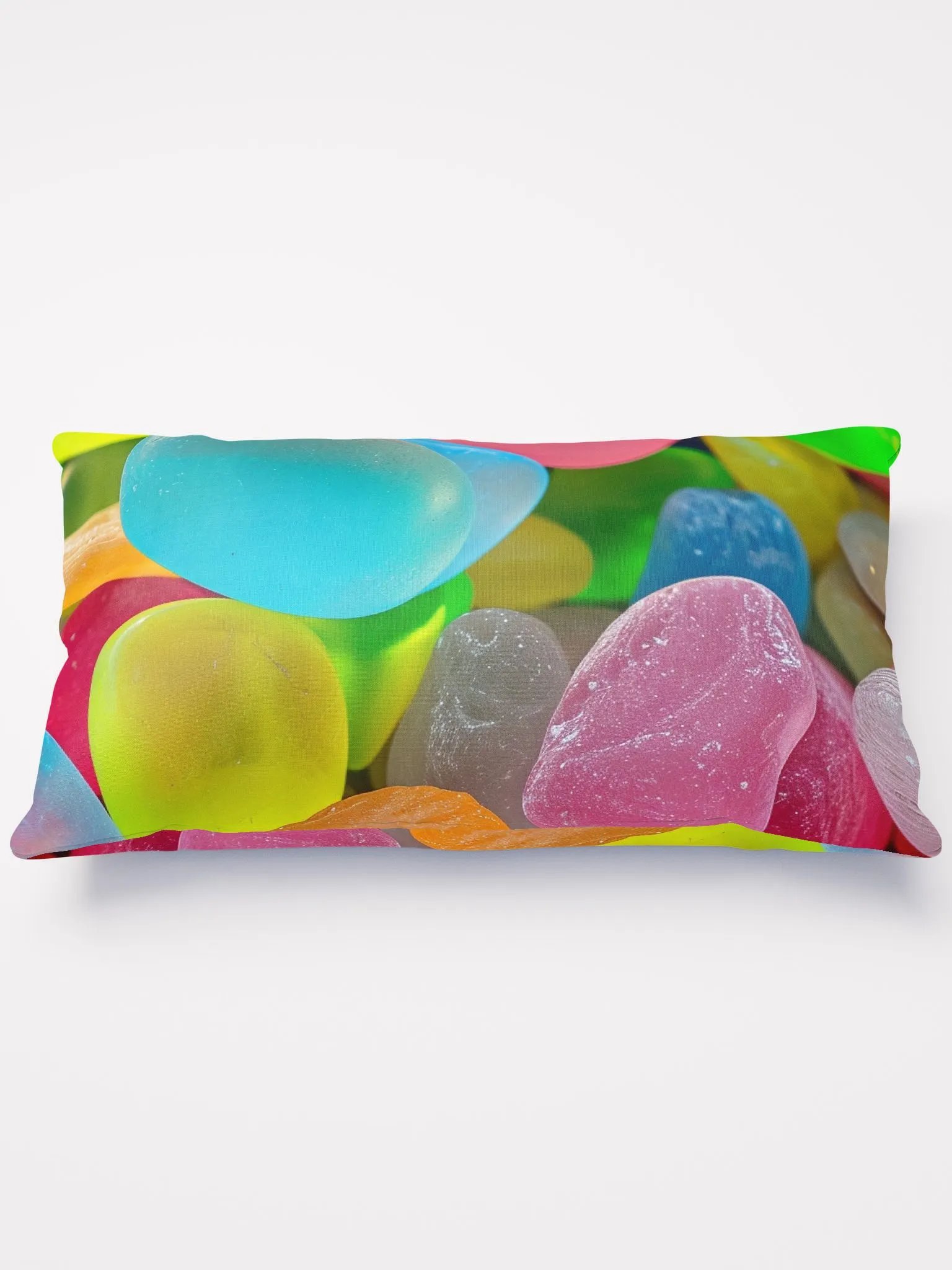 Bright Neon Sea Glass Throw Pillow product image (1)
