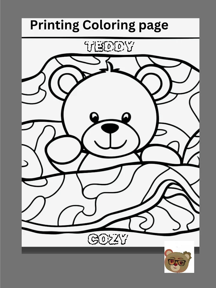 Free Printing Teddy Coloring page product image (1)
