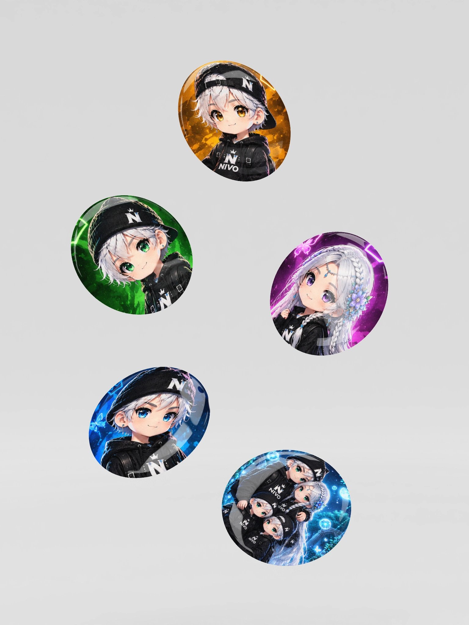 NIVO Anime Glow Pin Buttons Set product image (3)