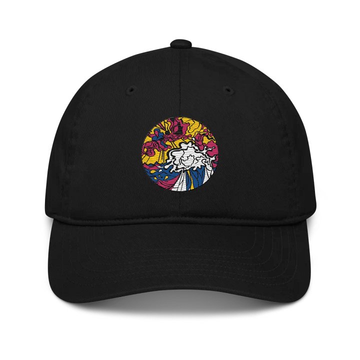 Sunburst Swirl Organic Dad Hat - Wave at Sunset product image (1)