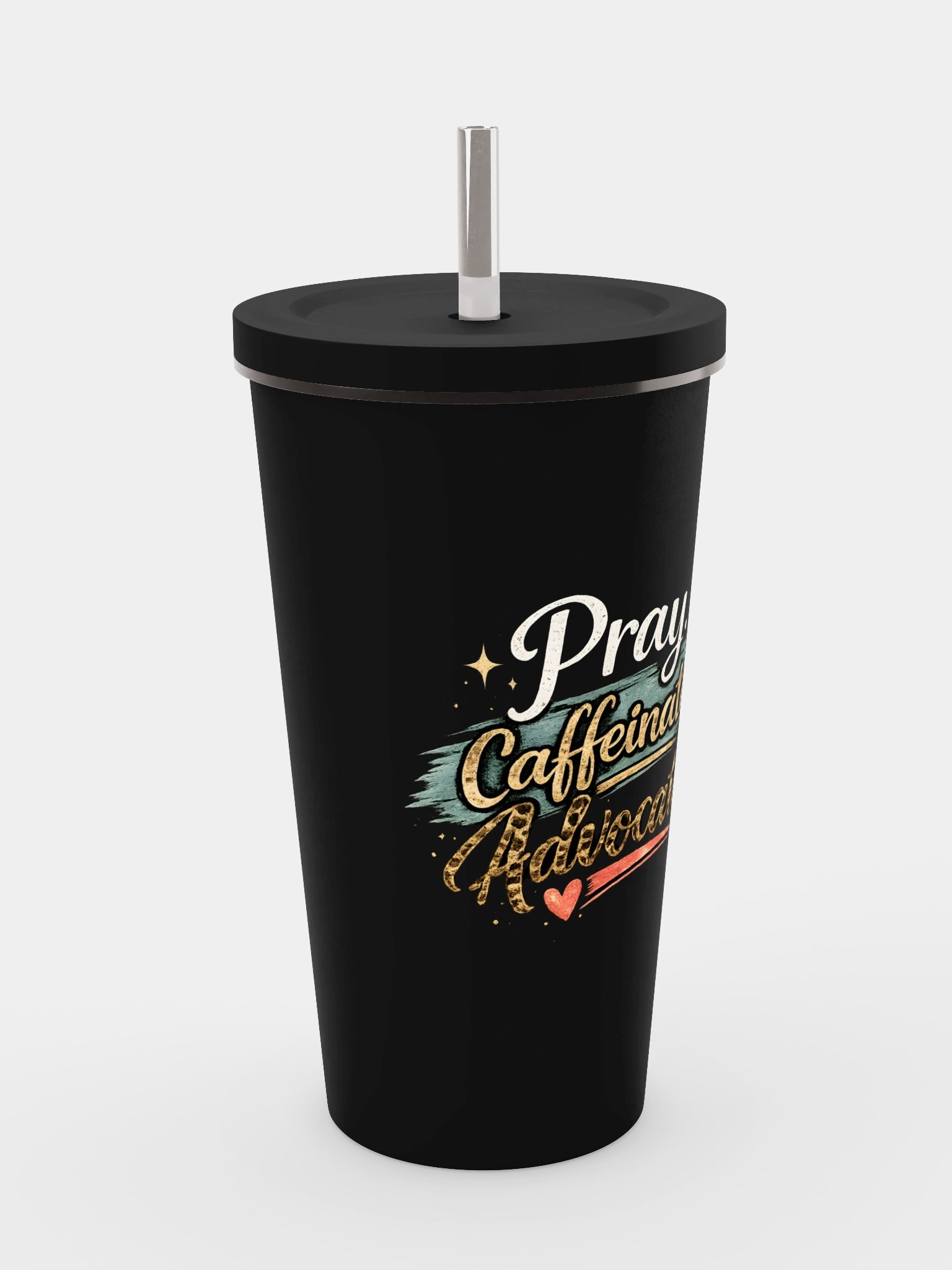 Pray. Caffeinate. Advocate. Stainless Steel Tumbler product image (4)