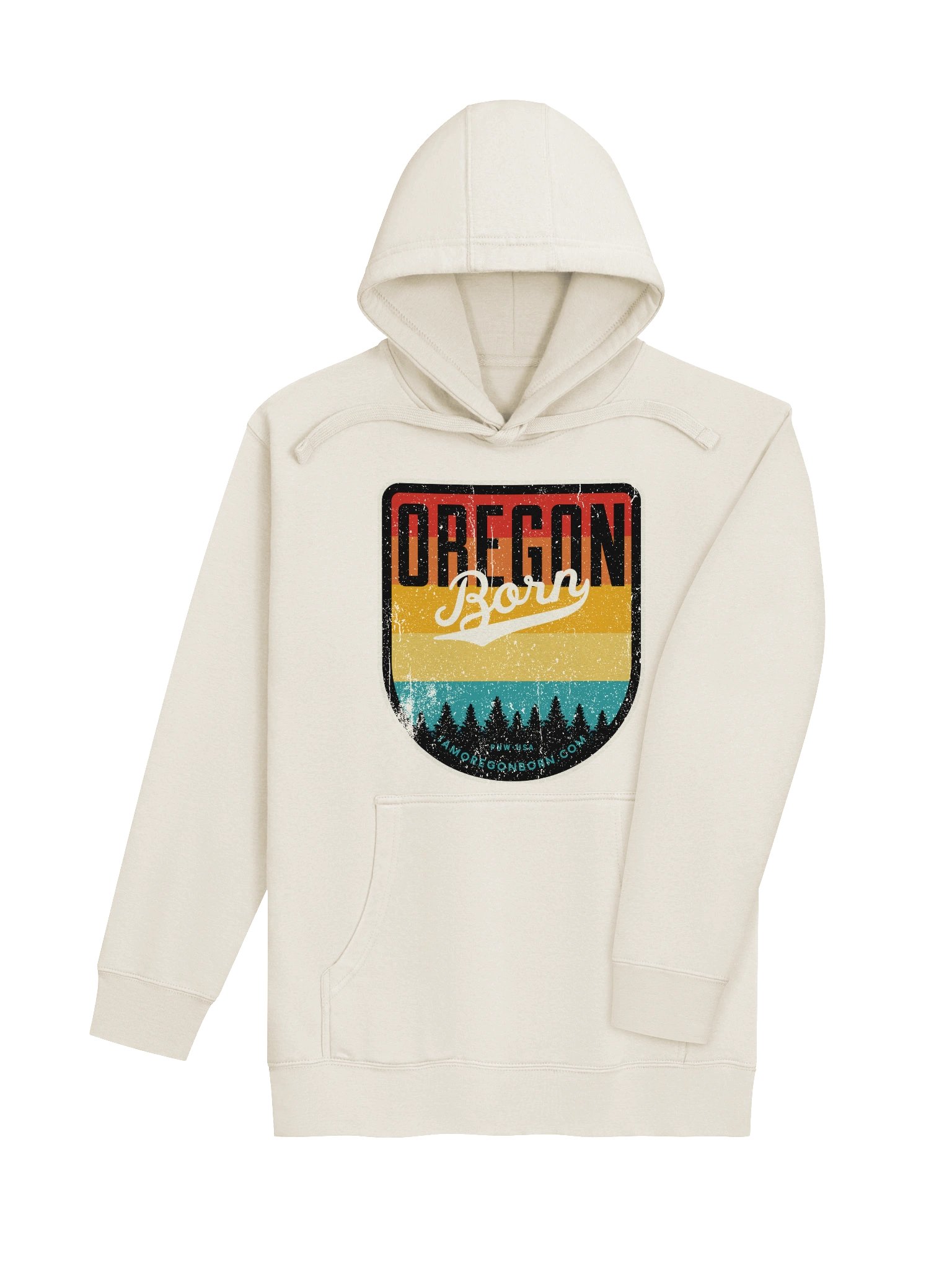 Oregon Born Vintage Shield Hoodie product image (41)