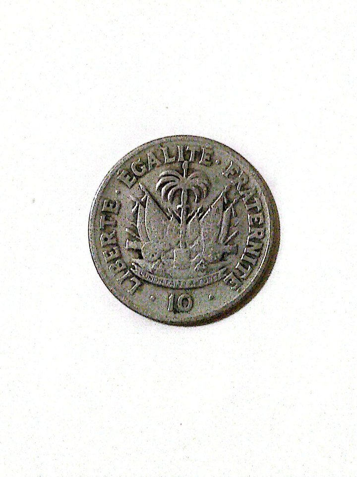 10-cent Haitian Gourde coin - Paul Eugène Magloire (1955) product image (2)