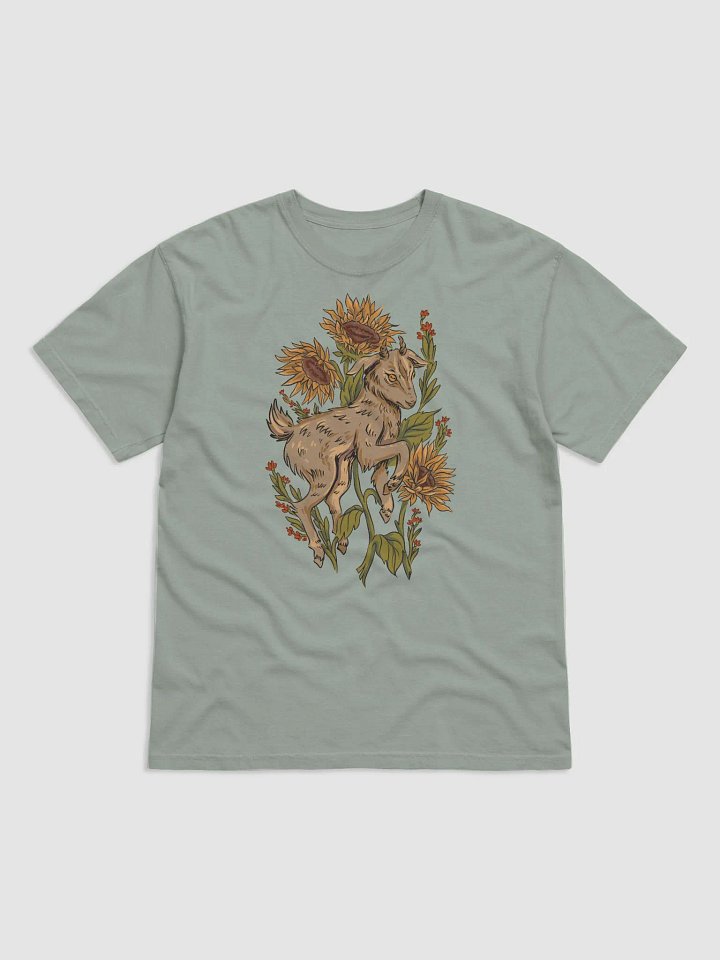 Goblincore and Cottagecore Shirts for Goat Lovers | Baby Goat Among Sunflowers Botanicals T-Shirt product image (2)