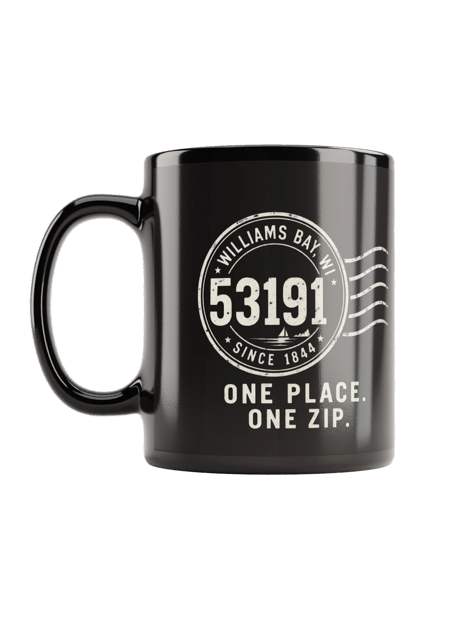 53191 ZIPCODE The CODE Black Mug product image (1)
