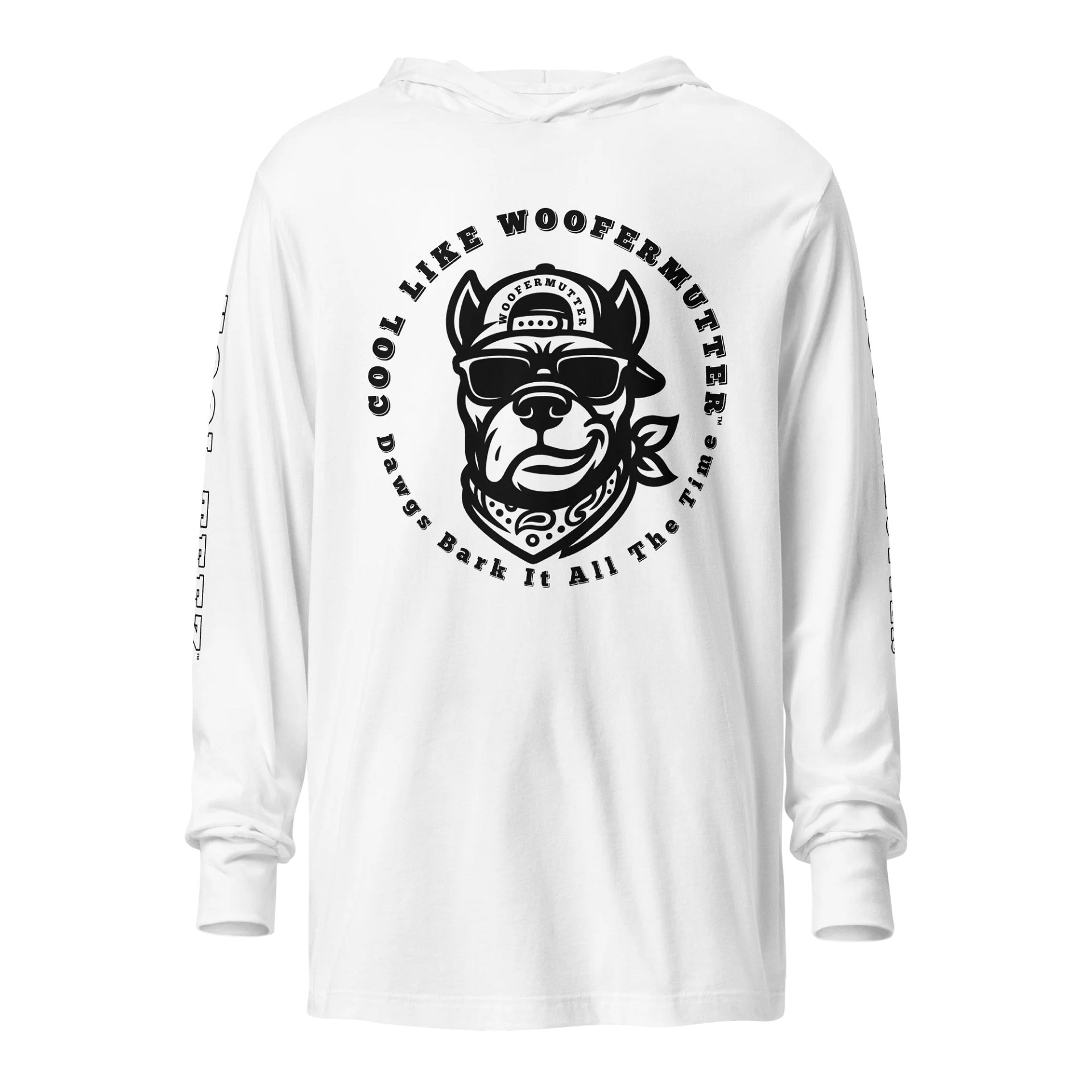 Cane Corso Long-sleeve Hooded White Tee product image (1)