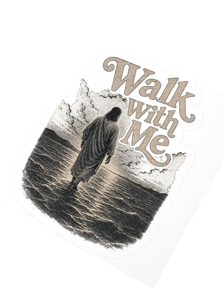 Walk with Me - Jesus Kiss Cut Sticker product image (6)