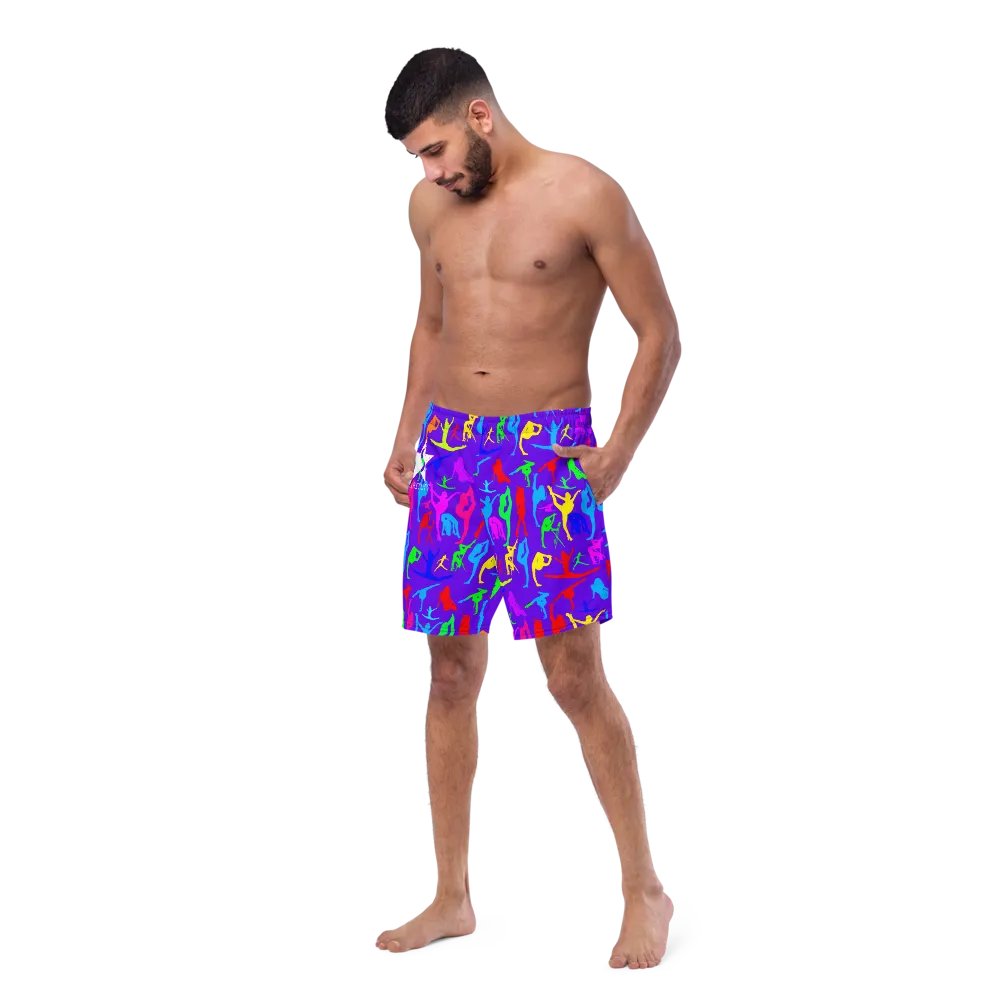 Purple Bright Flexible StarStuff Swim Trunks product image (8)