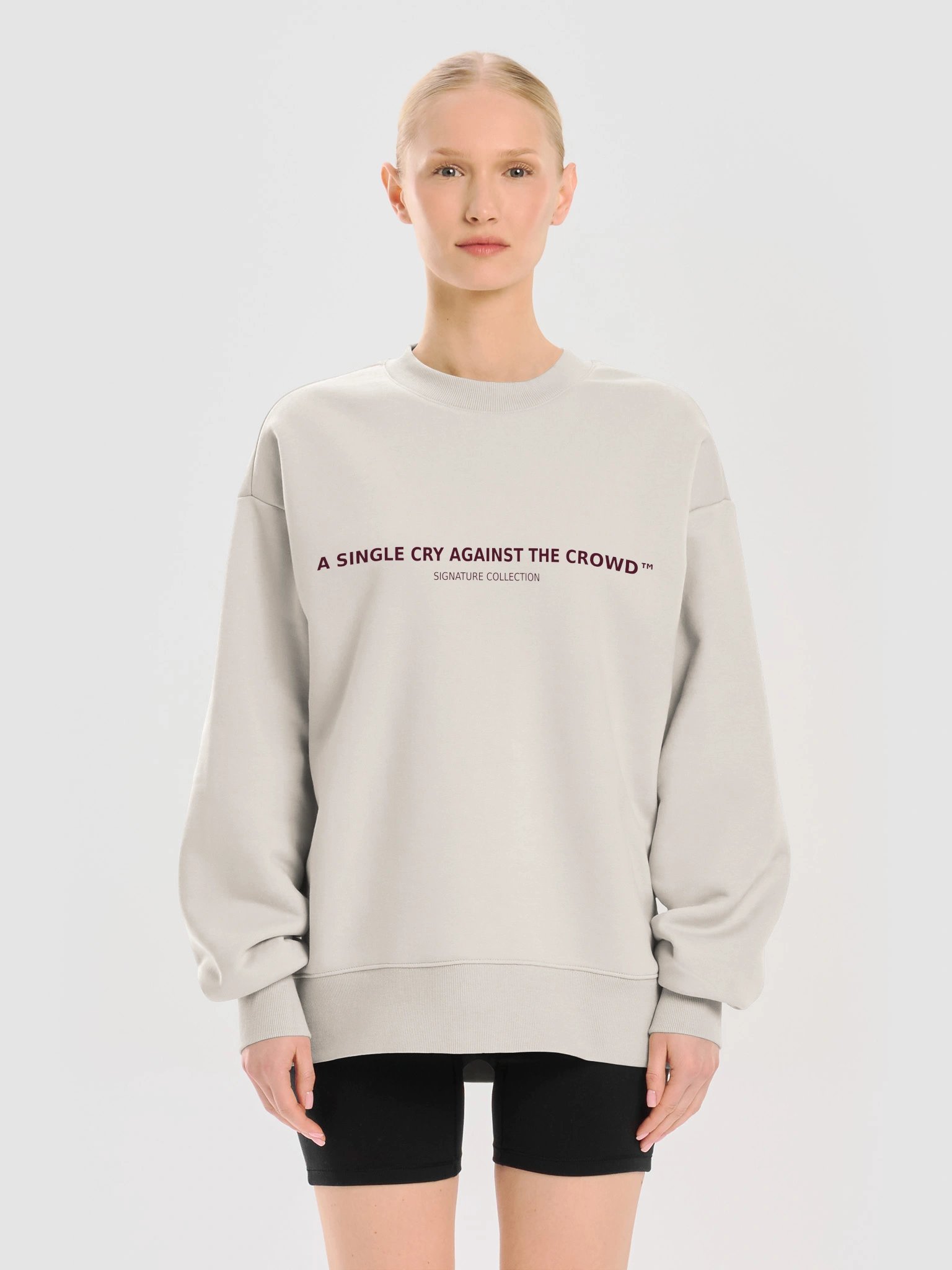 A Single Cry Against the Crowd™ — Signature Heavy Crewneck | Bone Edition product image (10)