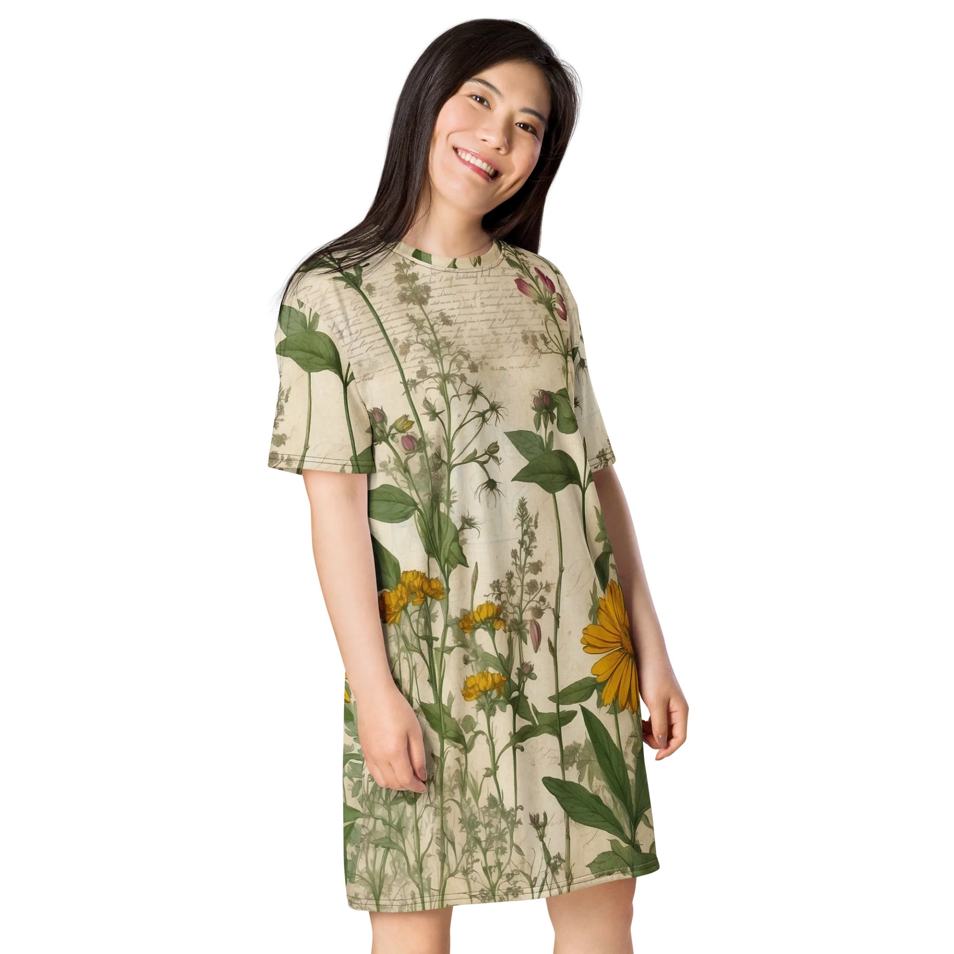Vintage Botanical Bliss T-Shirt Dress product image (4)