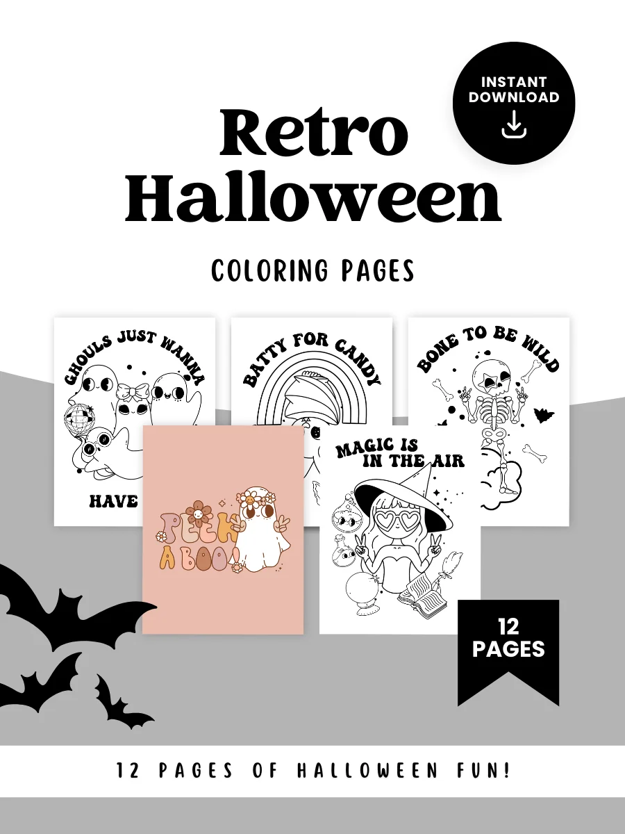 KIDS HALLOWEEN COLORING PAGES product image (1)
