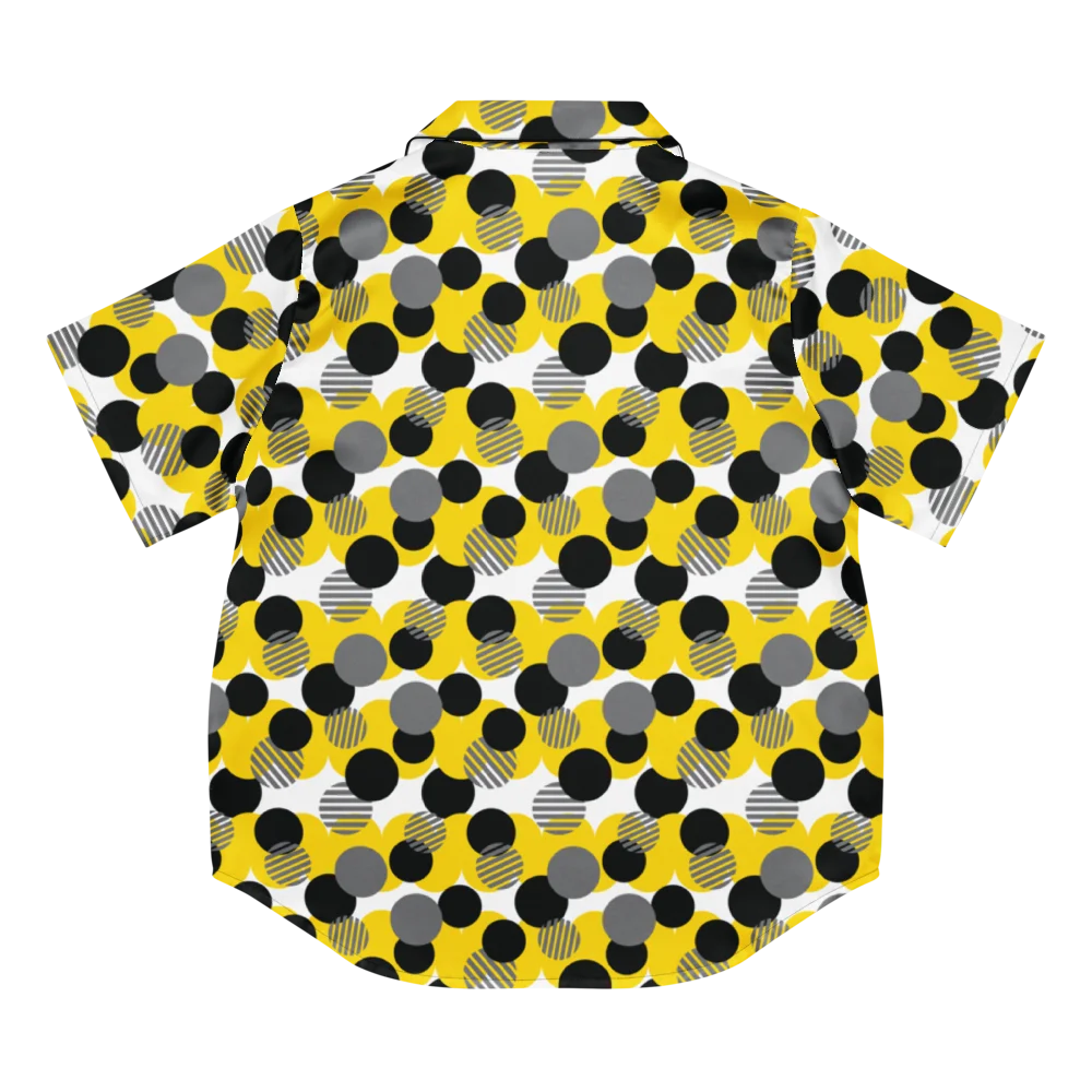 Cozy Chic Modern Geometric Polka Dot All-Over Print Women's Short Sleeve Pajama Top product image (5)