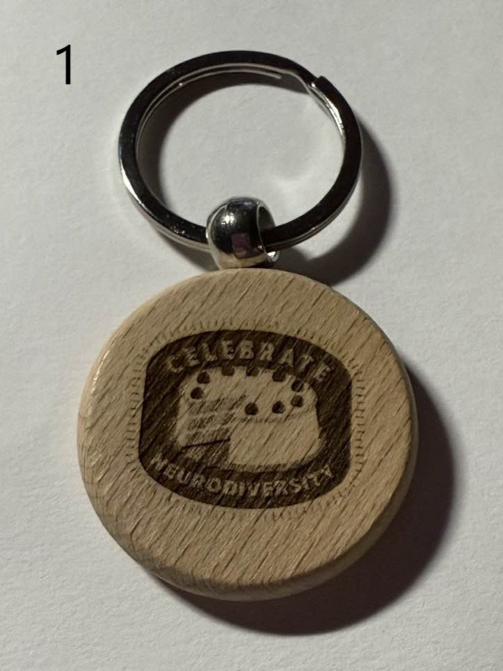 Wooden Engraved Neurodivergent Keychains | ADHD, Autism, Anxiety, and More (3) product image (1)