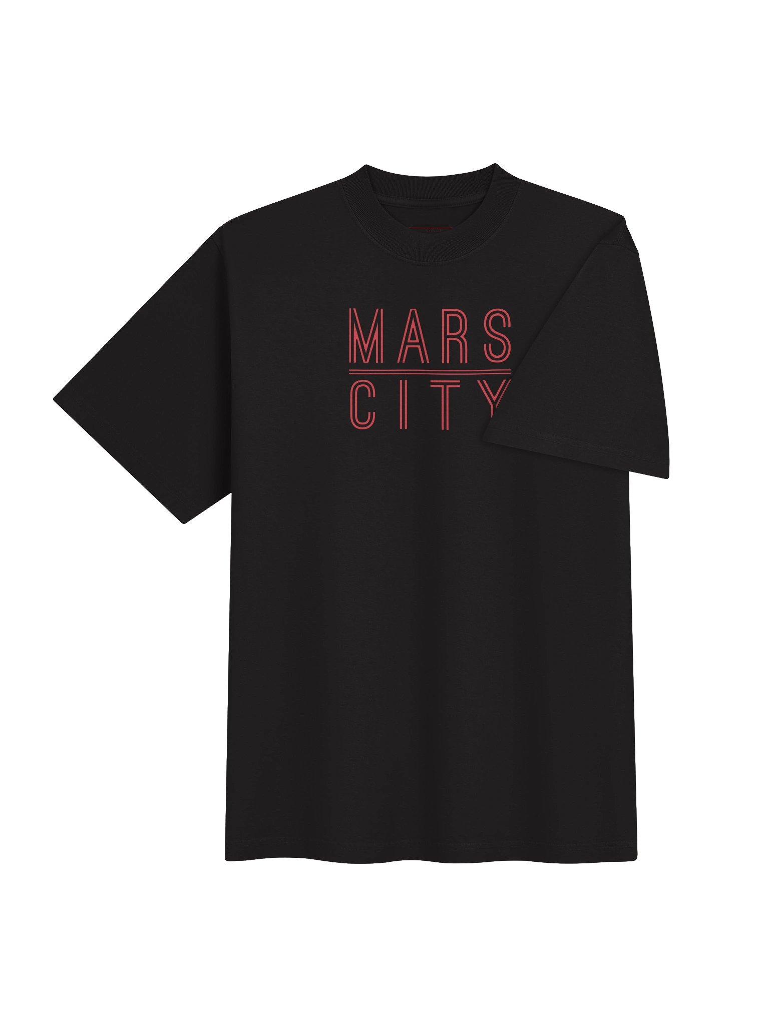 MARS CITY Red Outline Letters Box Tee product image (8)
