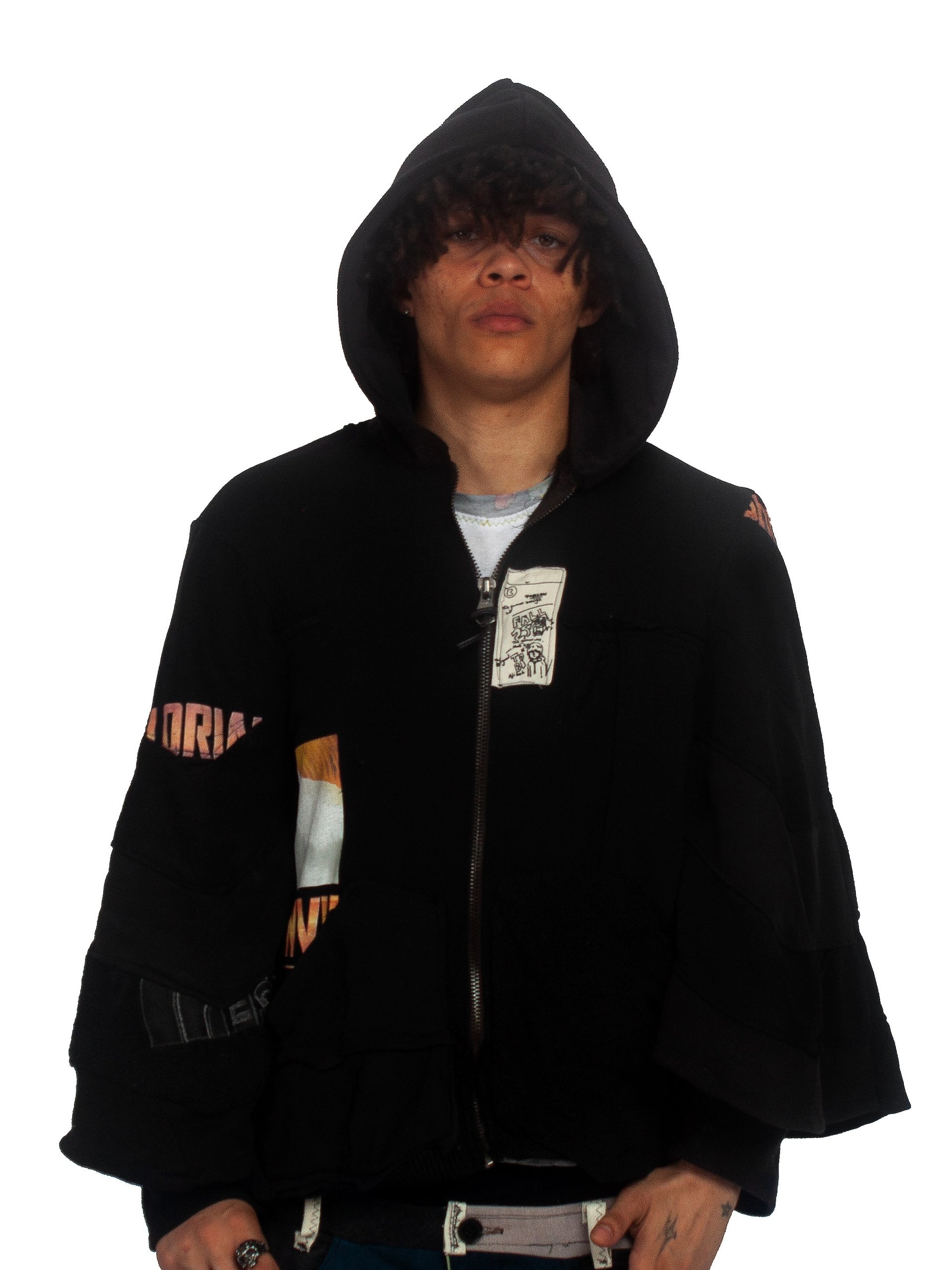 ZIP UP WIDE ARM - BLACK product image (1)