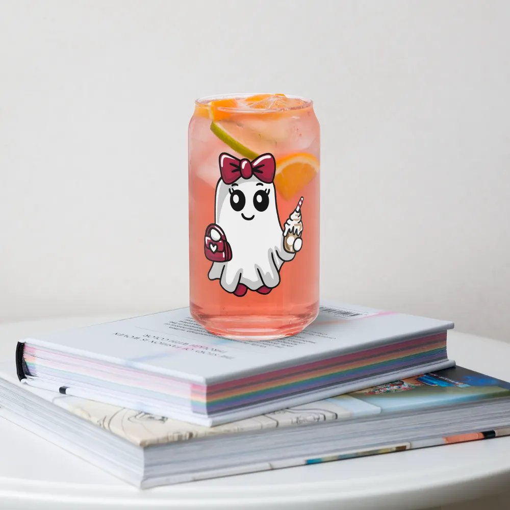 Stylish Ghost 16oz Can-Shaped Drinking Glass product image (8)