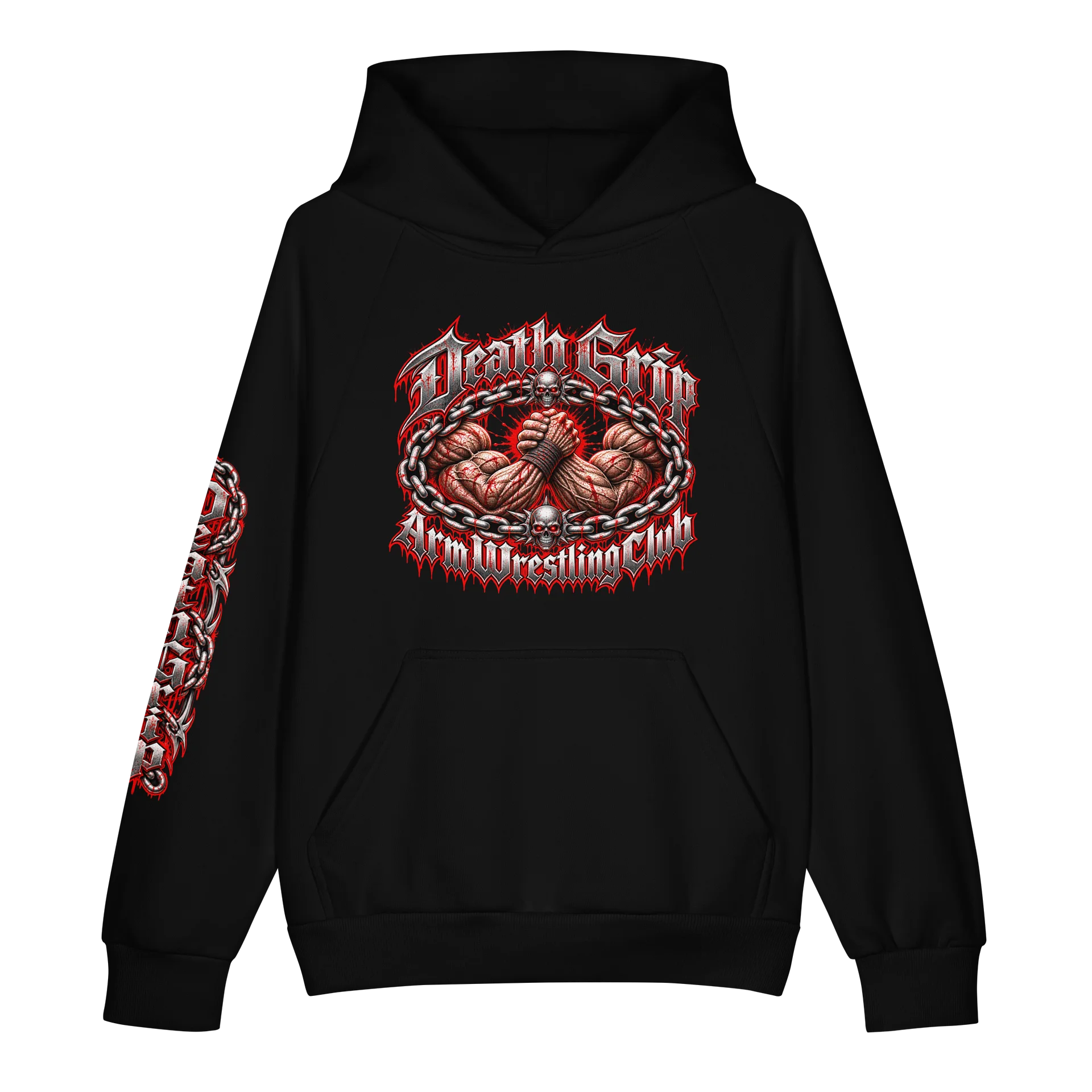 Death Grip Arm Wrestling Club – Heavy Metal Hoodie product image (3)