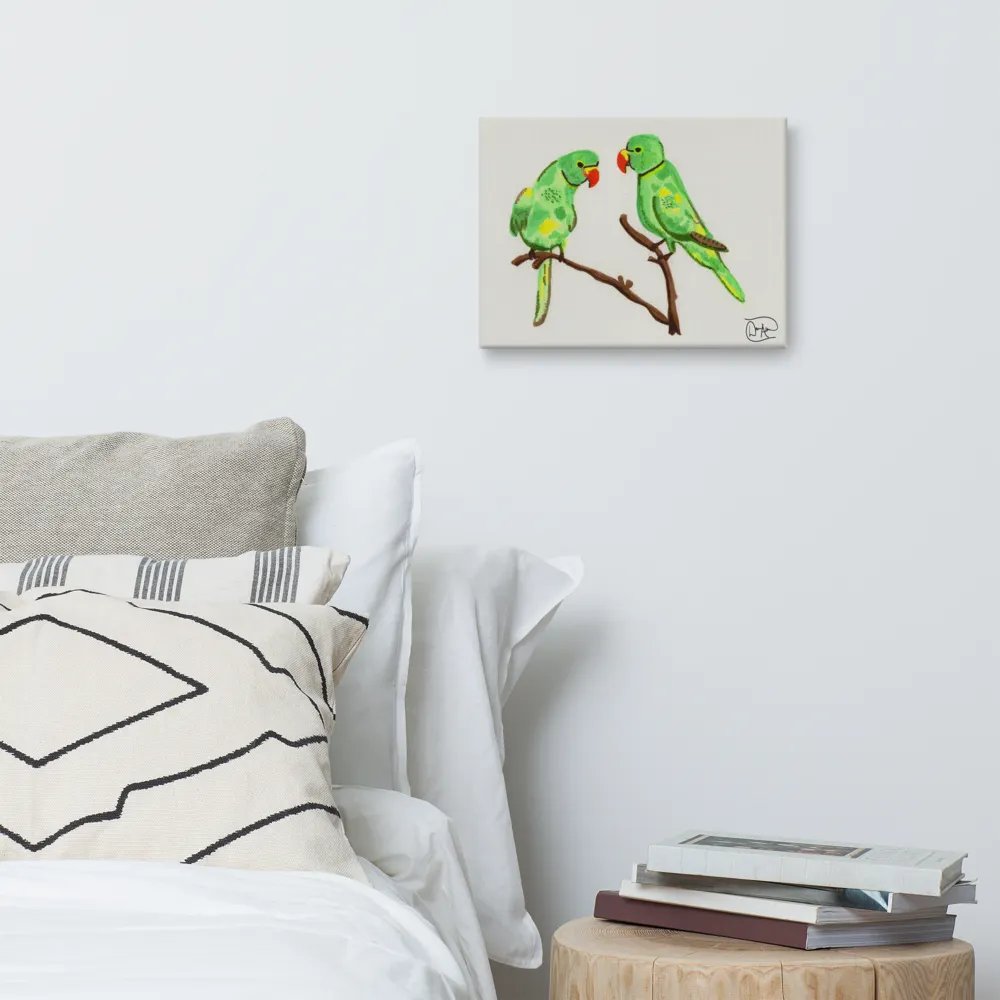 Birbs at the Window Watercolour Canvas product image (6)