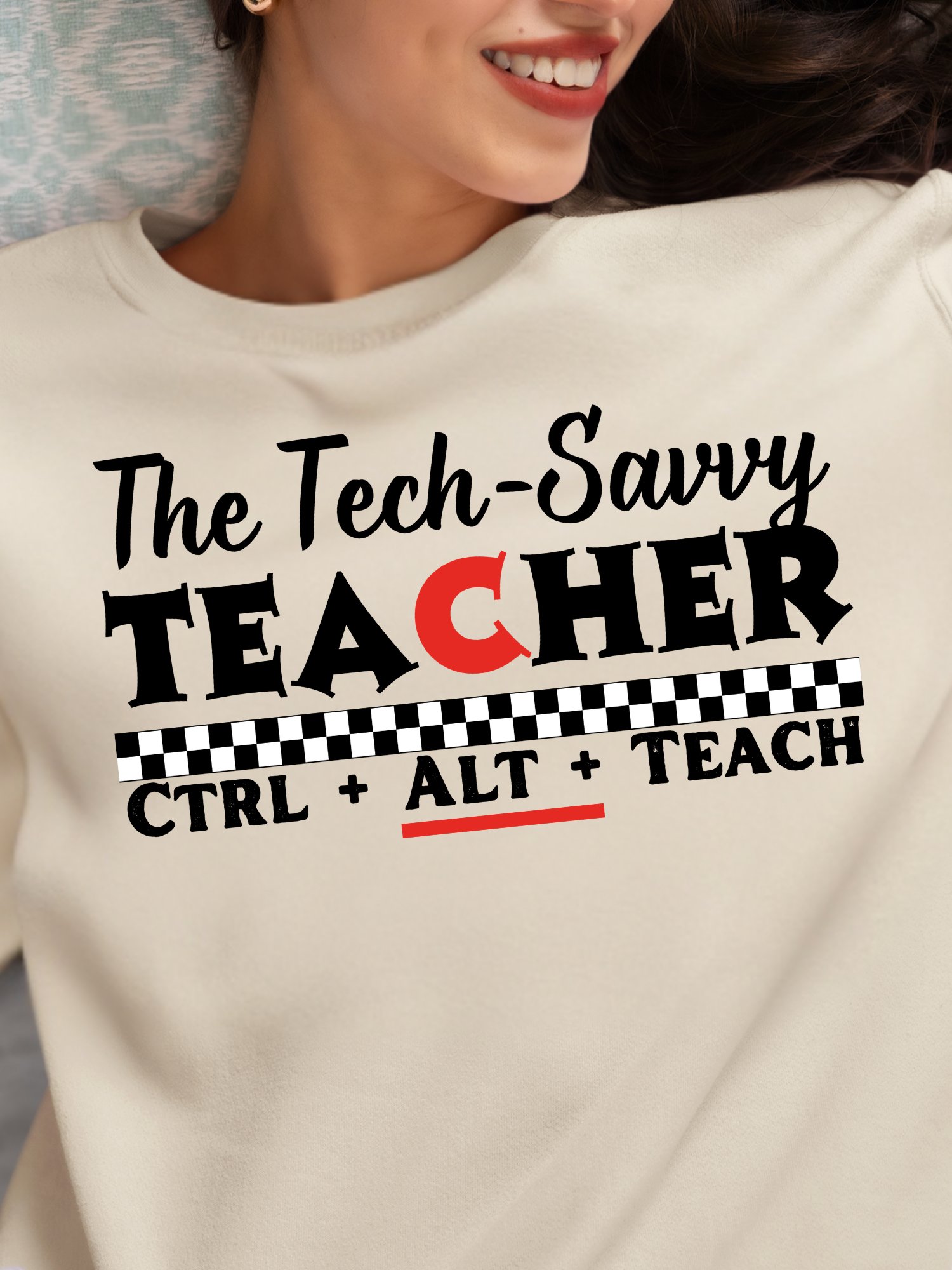 The Tech Savvy Teacher, Ctrl + Alt + Teach Gildan Sweatshirt product image (1)