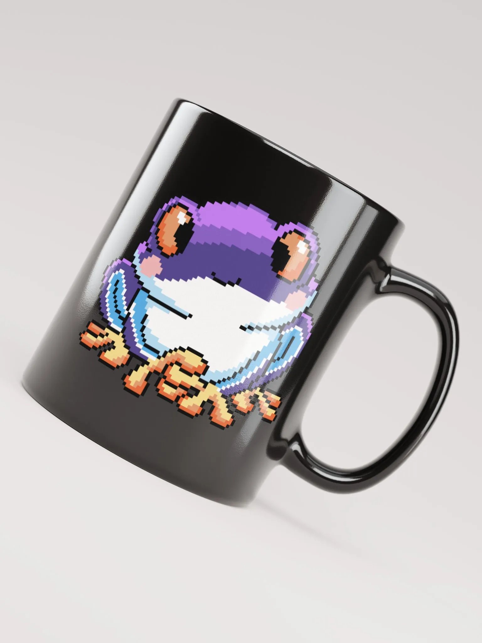 Purple Rip the Frog Black Glossy Mug product image (4)
