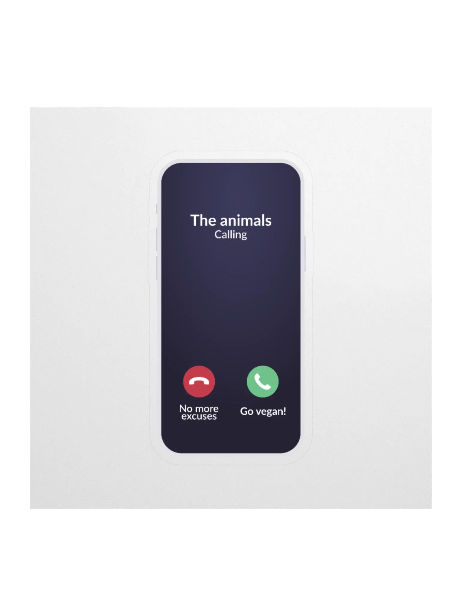 “The Animals Calling - Go Vegan” Fun Sticker product image (1)