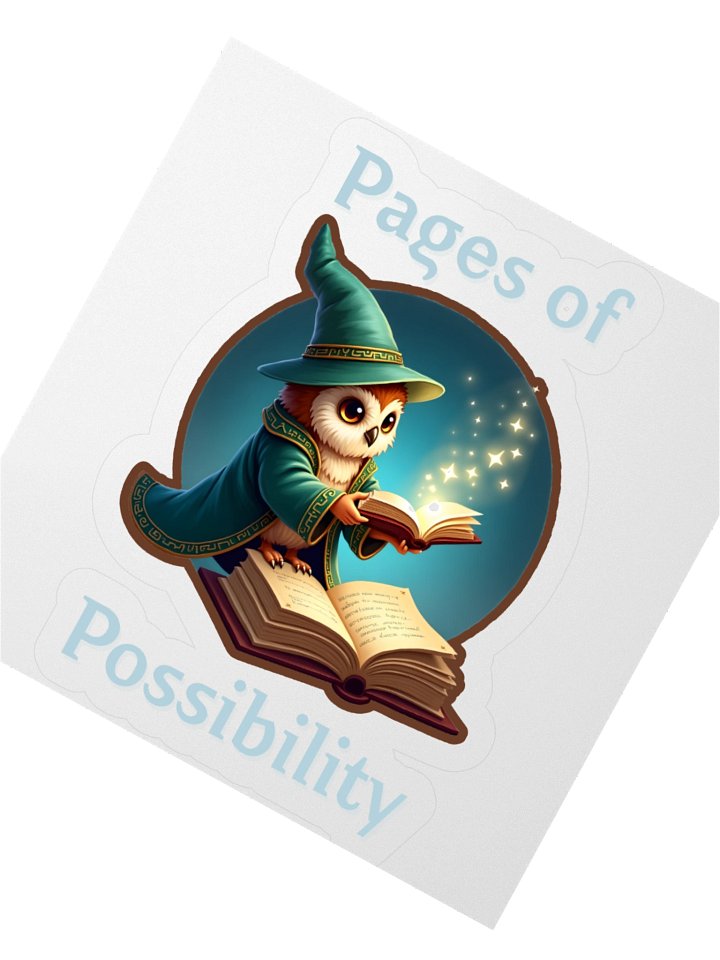 Pages of Possibility – Wizard Owl Sticker product image (2)