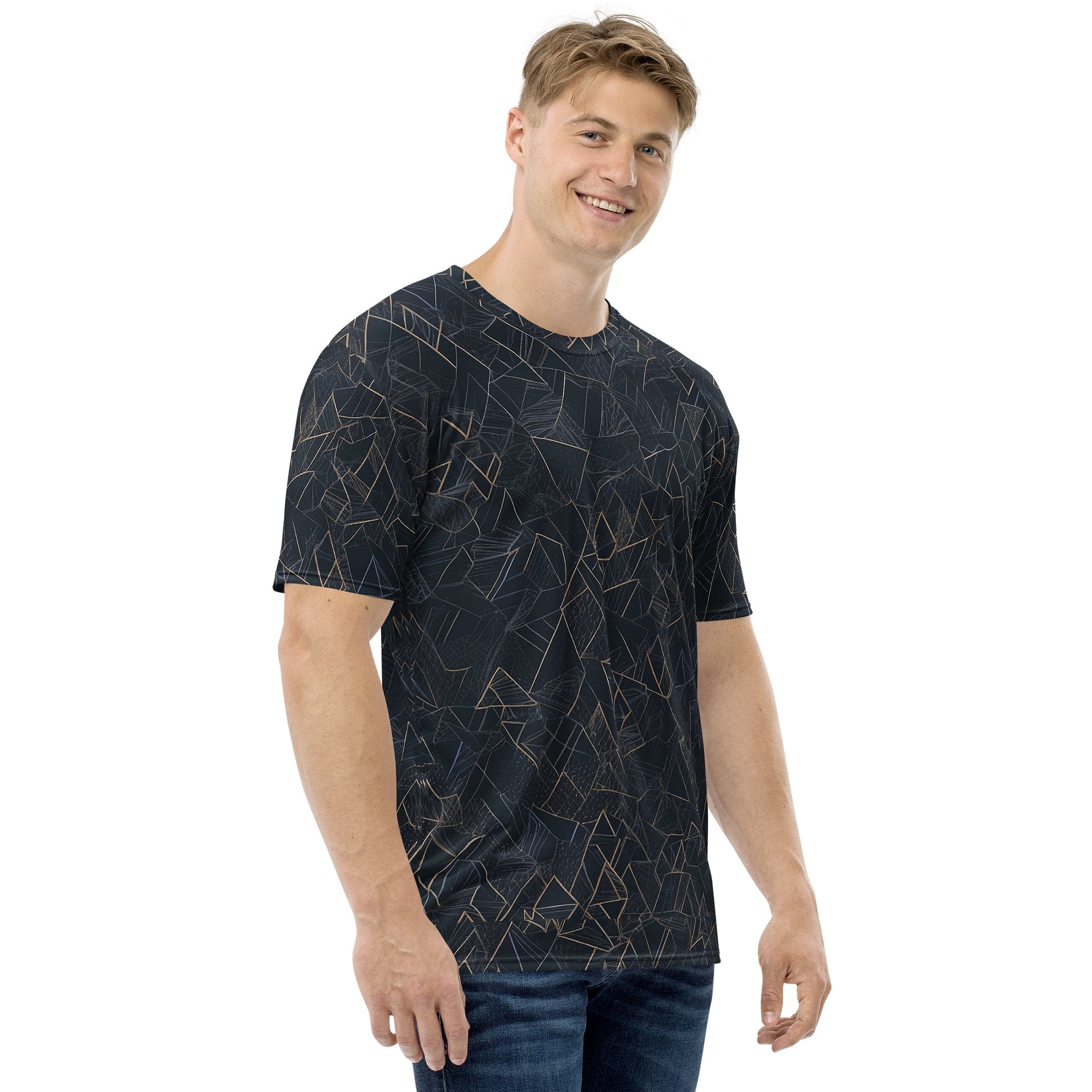 Bold Black Geometric Triangle Tee for Modern Style product image (4)
