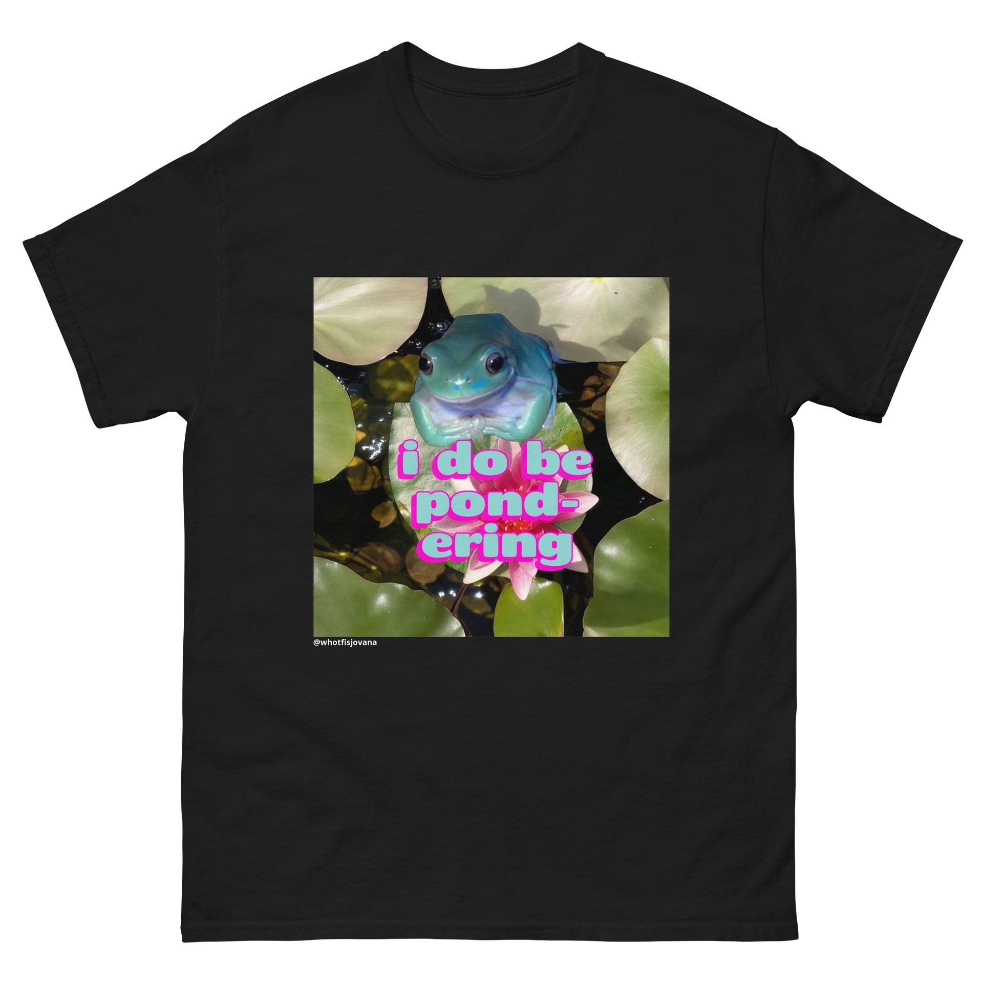 i do be pond-ering 🐸 tee - black product image (1)